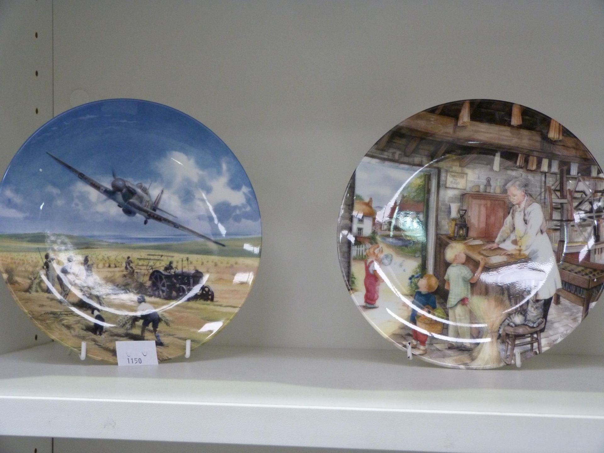 Three shelves to contain a selection of Royal Doulton & Edwardian Display Plates to include 'Old - Image 2 of 7