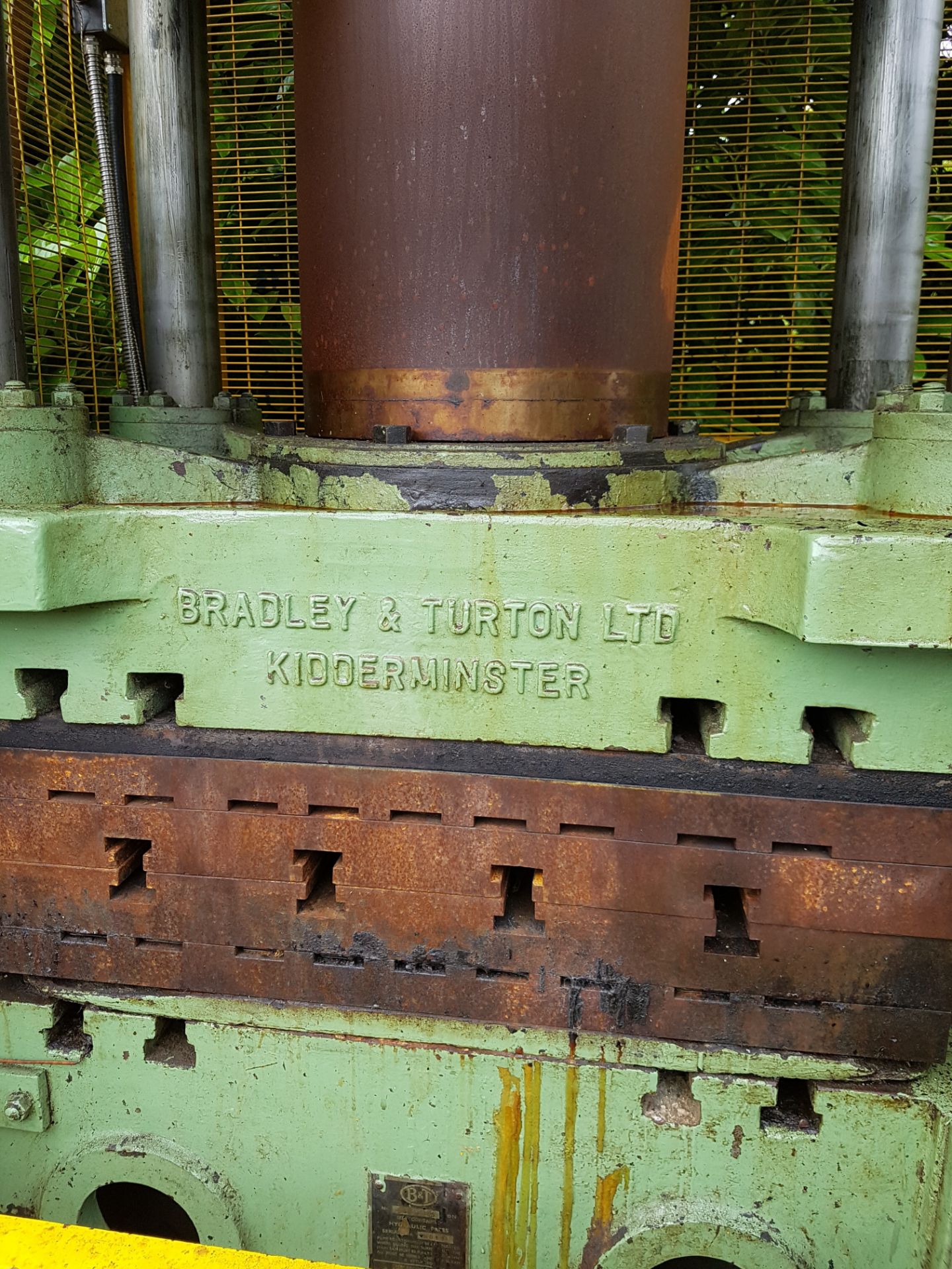 * Bradley and Turton 175 Ton (?) Hydraulic Press. A Bradley and Turton 4 Post Single Ram Vertical - Image 2 of 6