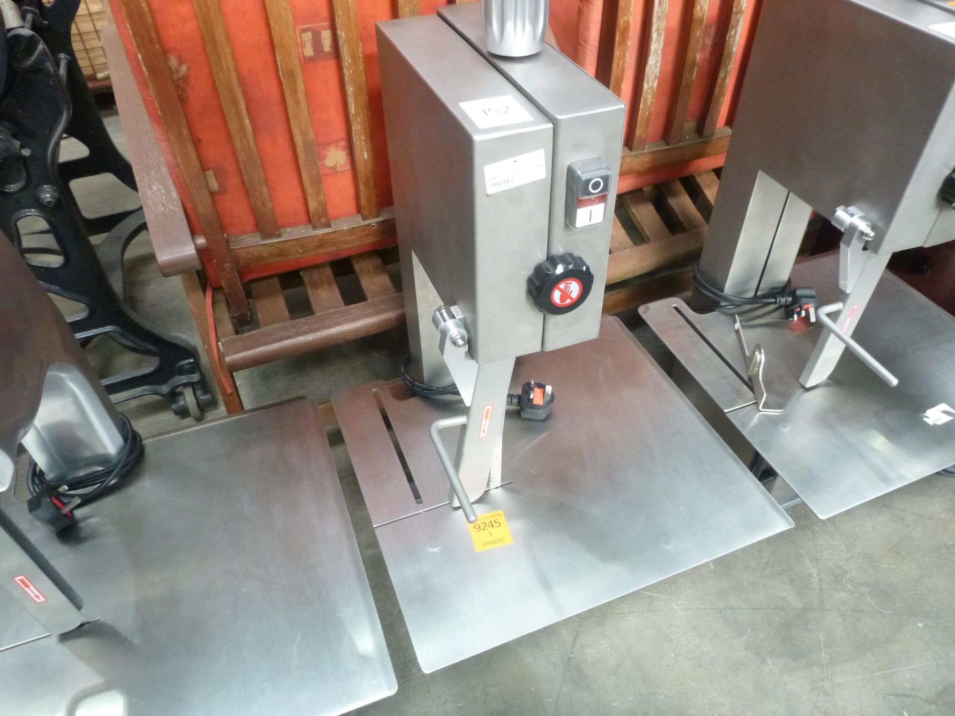* A Small Stainless Steel Bandsaw. Please note there is a £5 Plus VAT Lift Out Fee on this lot