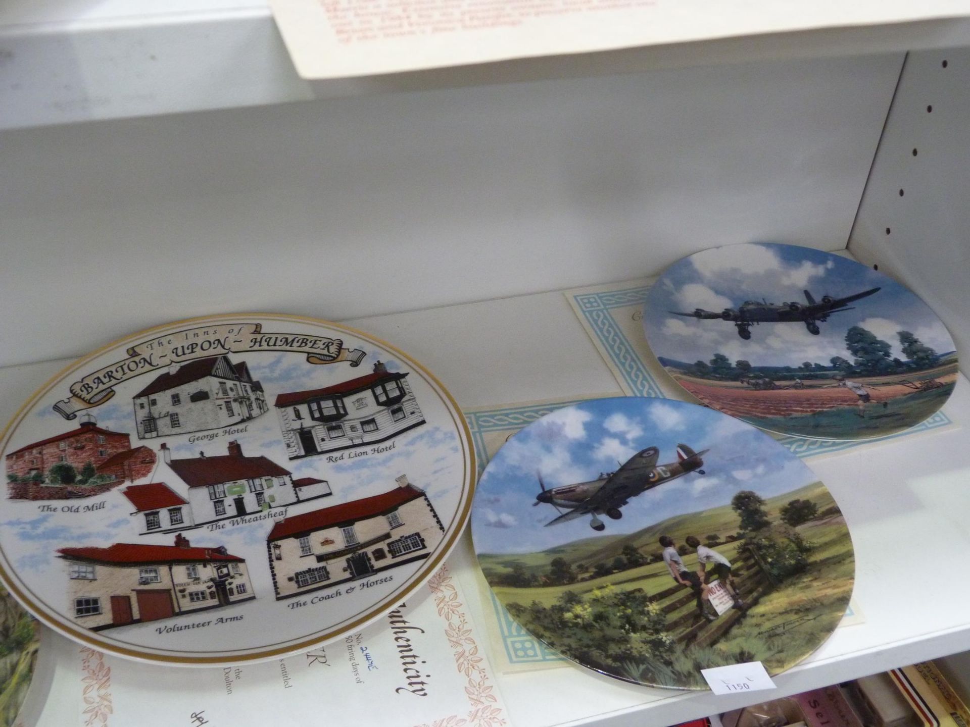 Three shelves to contain a selection of Royal Doulton & Edwardian Display Plates to include 'Old - Image 7 of 7