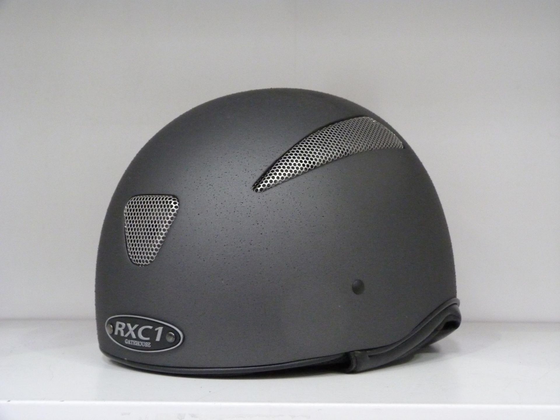 * Helmet: A New Gatehouse RXC1 Riding Hat in Grey, SM (55~56) with cover. Safety Standard PAS 015-