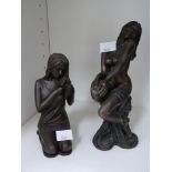 This is a Timed Online Auction on Bidspotter.co.uk, Click here to bid. Two Bronze Effect Resin