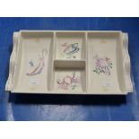 This is a Timed Online Auction on Bidspotter.co.uk, Click here to bid. A Hand Painted Poole Tray
