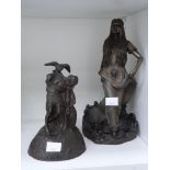 This is a Timed Online Auction on Bidspotter.co.uk, Click here to bid. Two Bronze Effect Resin