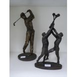 This is a Timed Online Auction on Bidspotter.co.uk, Click here to bid. Two Bronze Effect Resin