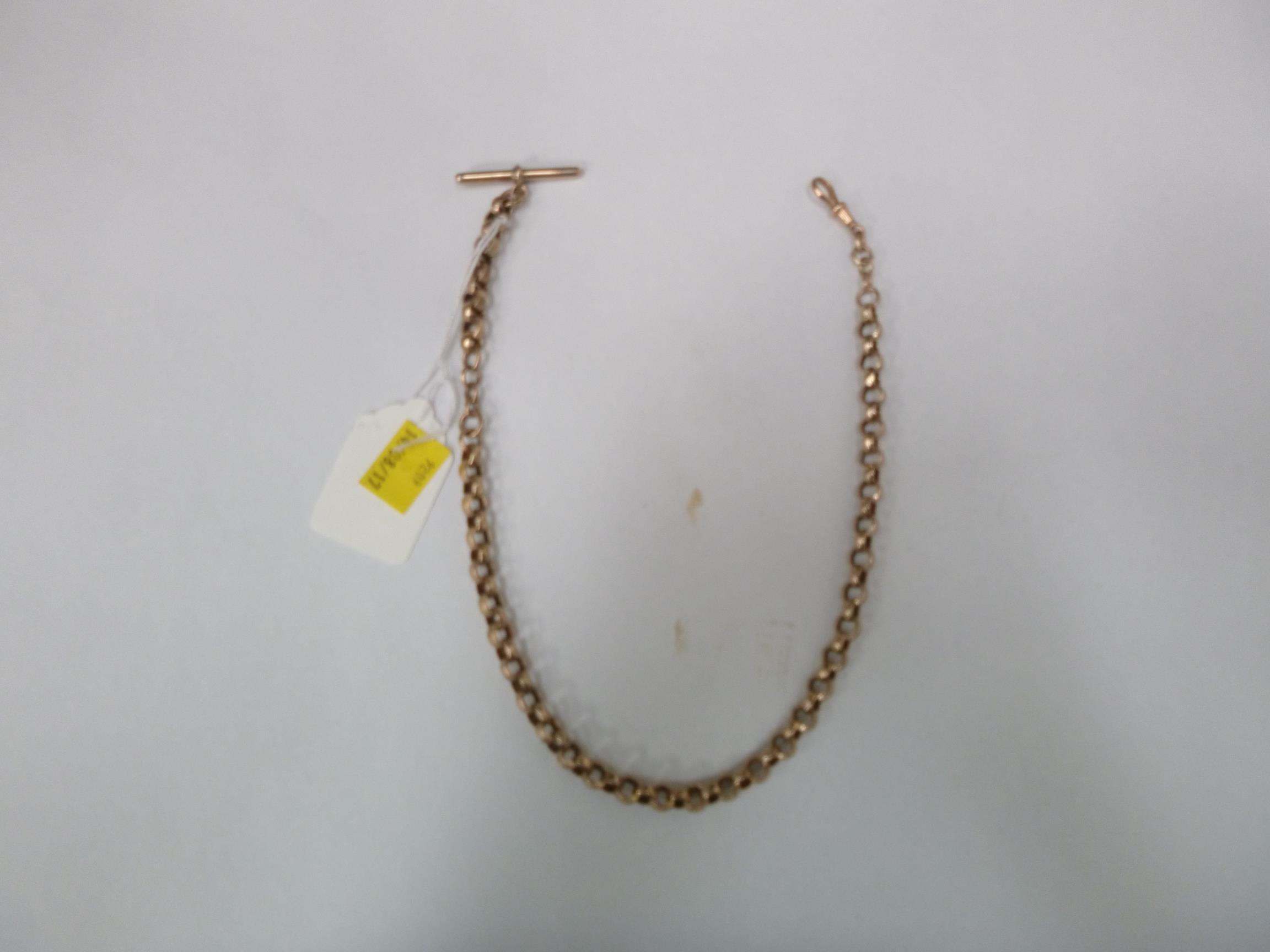 This is a Timed Online Auction on Bidspotter.co.uk, Click here to bid. A 9ct Gold Watch Chain Approx - Image 2 of 2