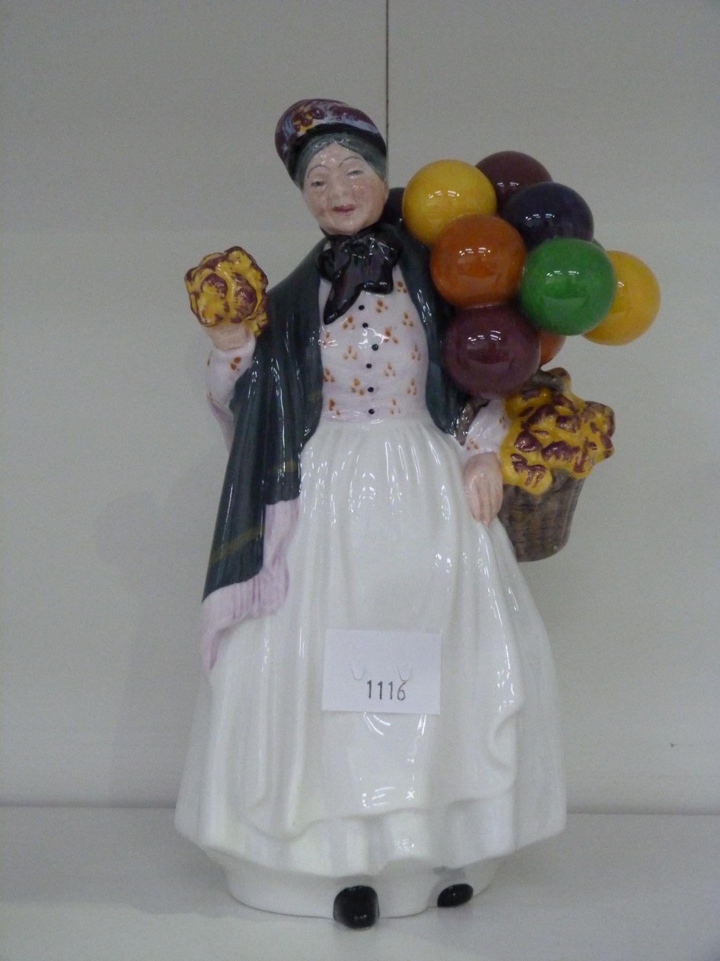 Three Royal Doulton Balloon Seller Figurines to include 'The Old Balloon Seller' and 'Biddy Penny - Image 2 of 4