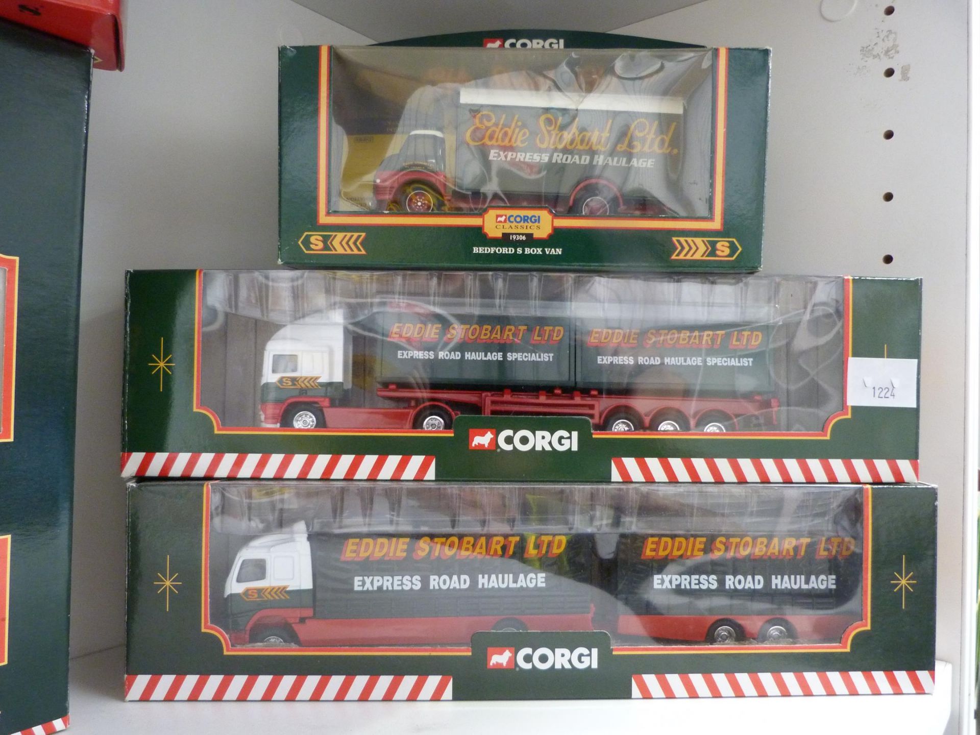 A shelf of Eddie Stobart Ltd, mainly boxed Diecast Vehicles to include a Truck Set, Volvo Skeletal - Image 4 of 5