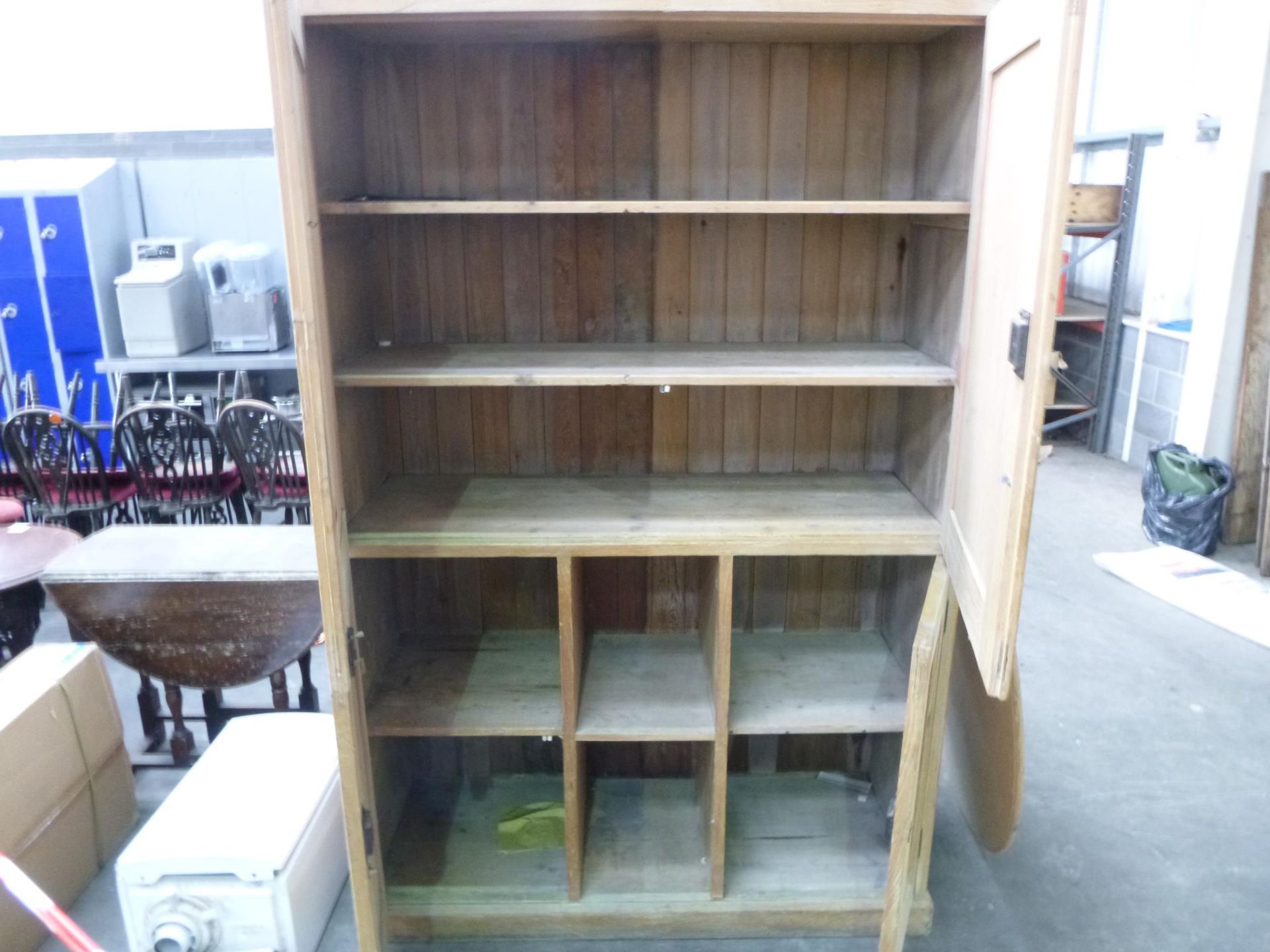 A large Pine(?) Cupboard A/F (No Keys). Please note there is a £15 plus Vat lift out fee on this - Image 2 of 2