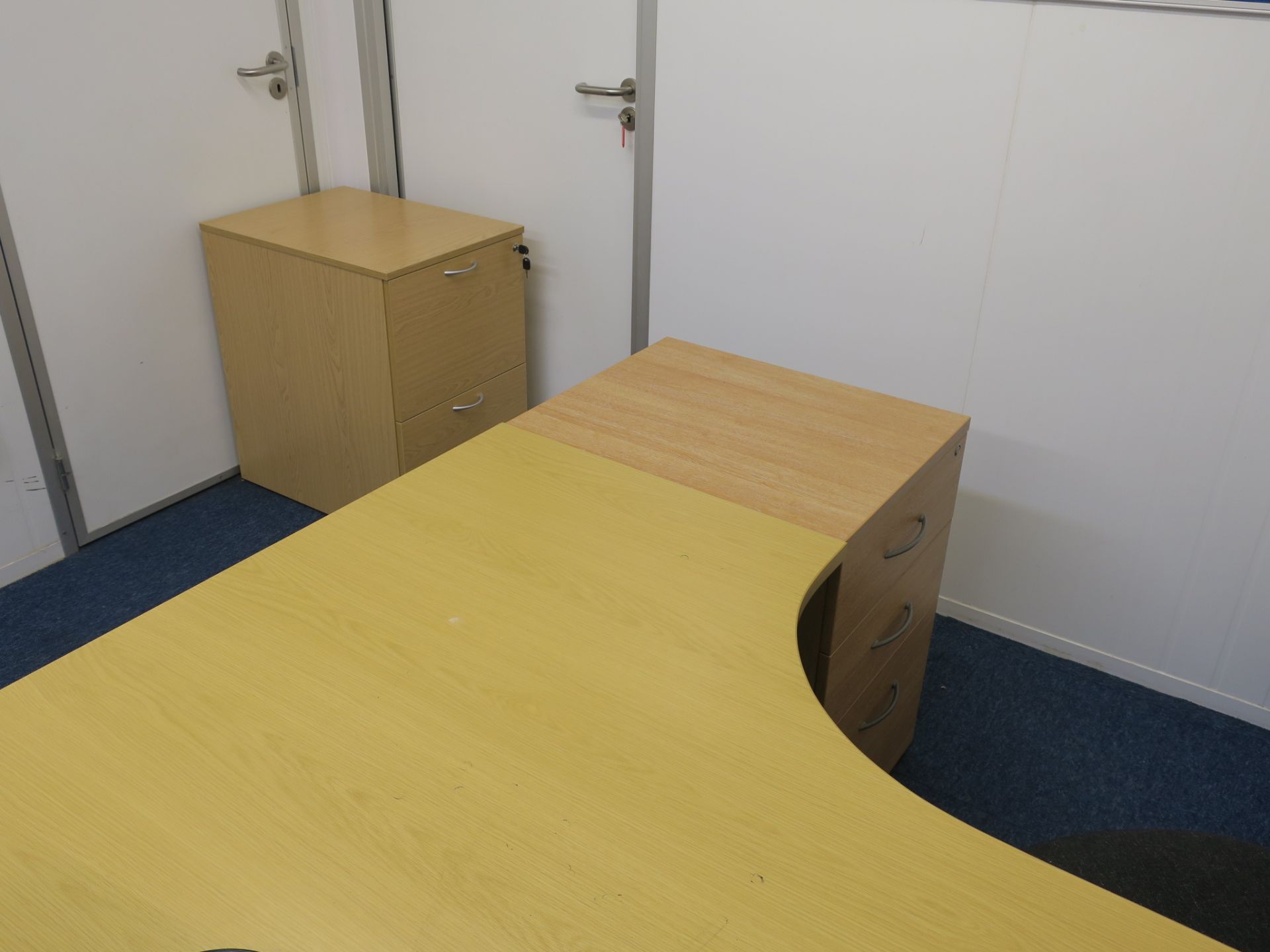 * Loose removable contents of Ground Floor Office including L-Shaped Desk, Tambour Fronted - Image 2 of 3