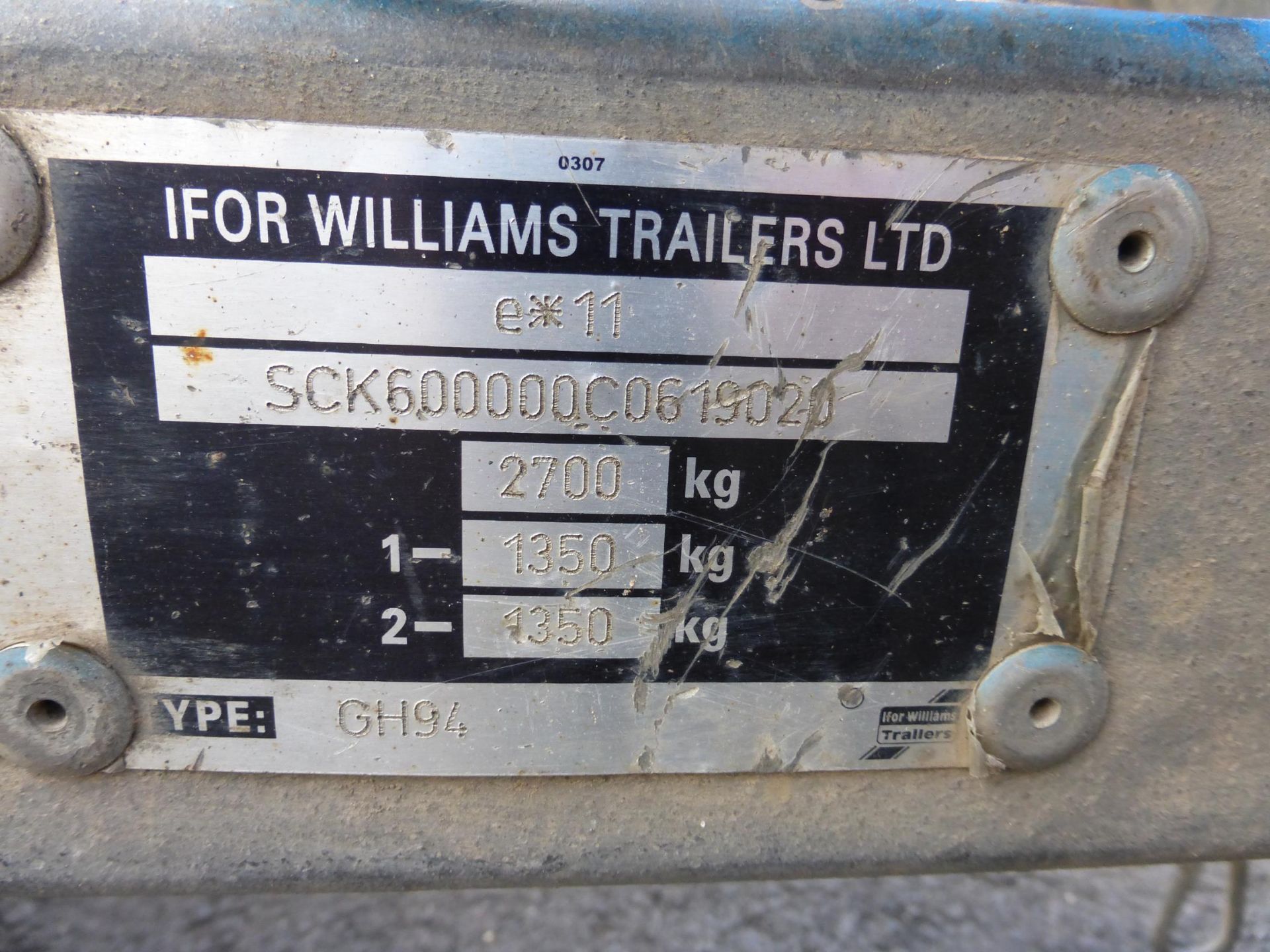 Ifor Williams 2013 Type DB56 GH94 Galvanised Twin Axle Plant Trailer. Vin No: SCK600000C0619020, - Image 9 of 10