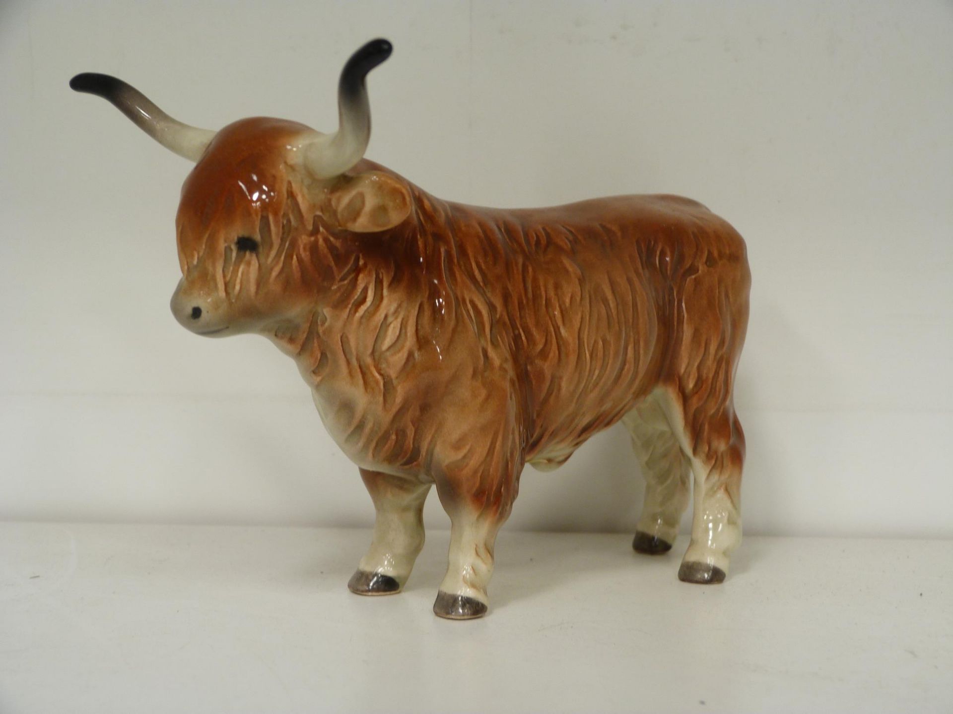 A Karl Ens Volkstedt Porcelain Kingfisher accompanied by a 1950's vintage Cortendorf Highland Cow ( - Image 3 of 3