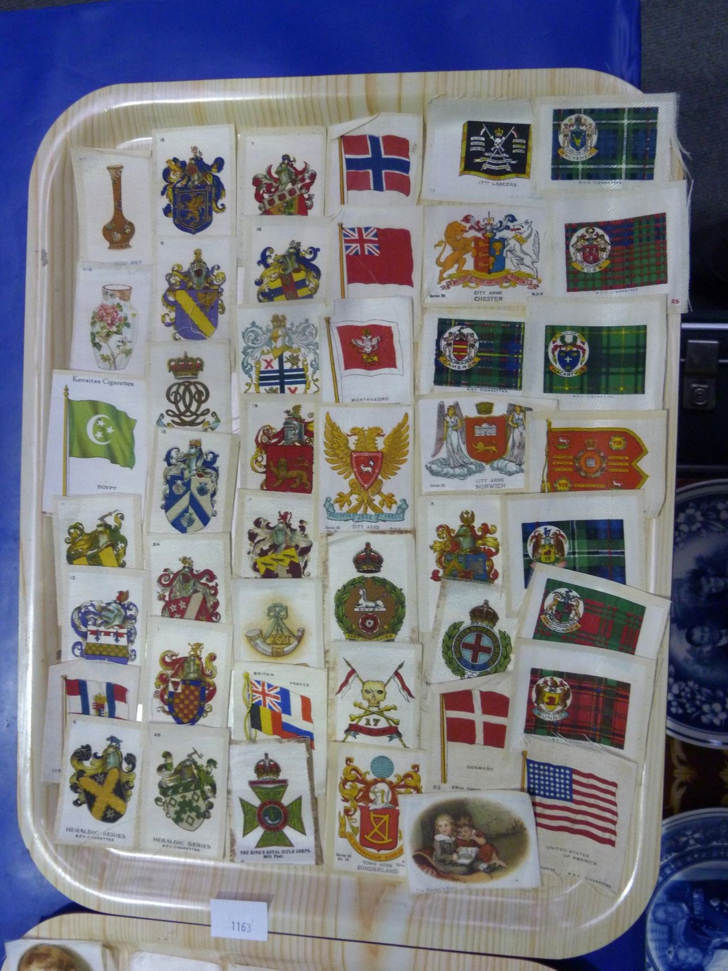 A selection of Silks featuring City Arms, Flags, Religious & Military Illustrations, Along with - Image 3 of 4