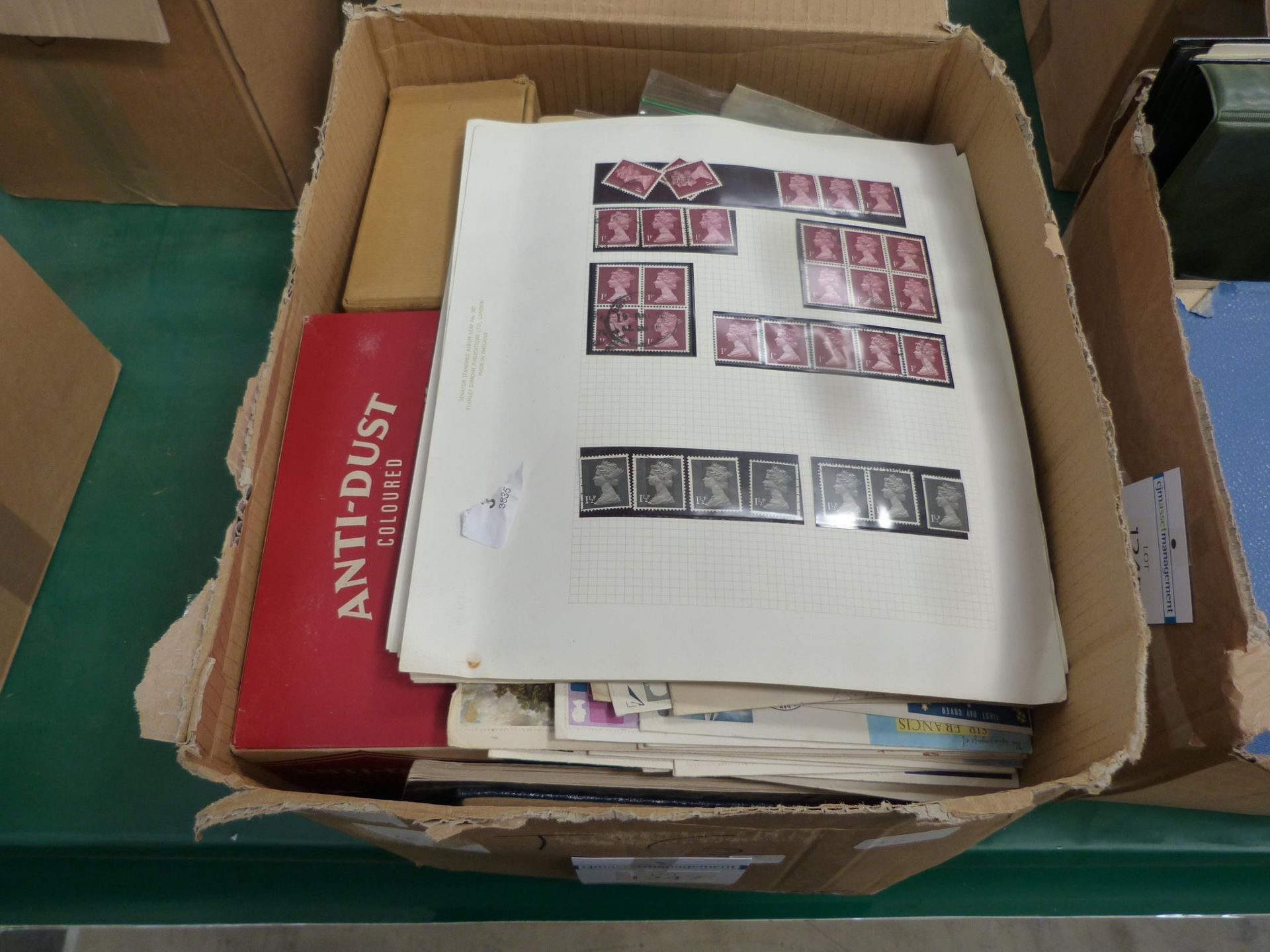 Stamps. A box of Stamps Albums, Stock Albums, Covers and Stamps in boxes (Est, £50 - £60)