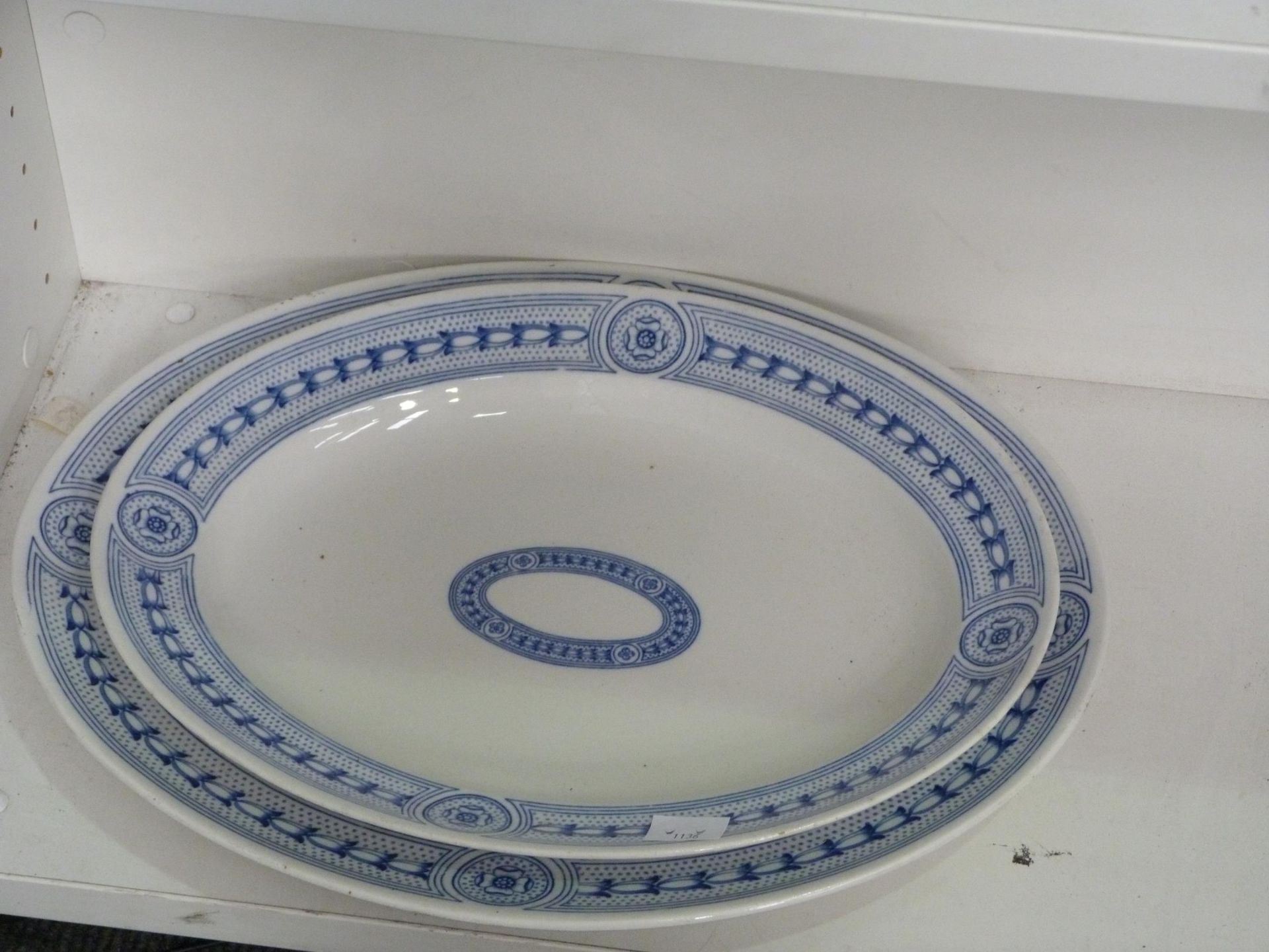 Five shelves to contain assorted Tureens, Meat Plates and Ceramic Tableware etc (est £20-£40) - Image 6 of 7