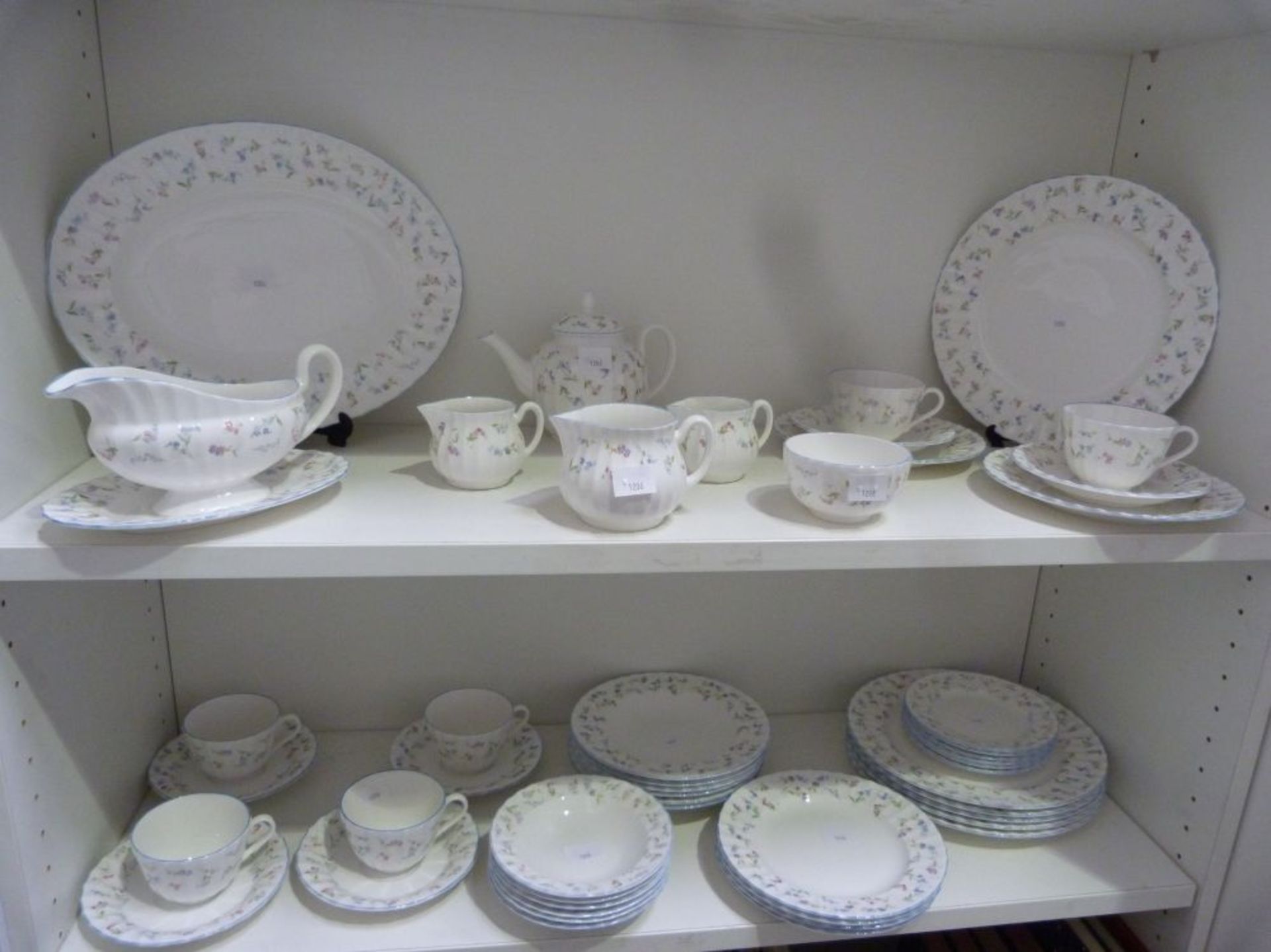 Fifty One Pieces of Royal Worcester 'Forget Me Not' Dinner Service to include Six Dinner Plates,