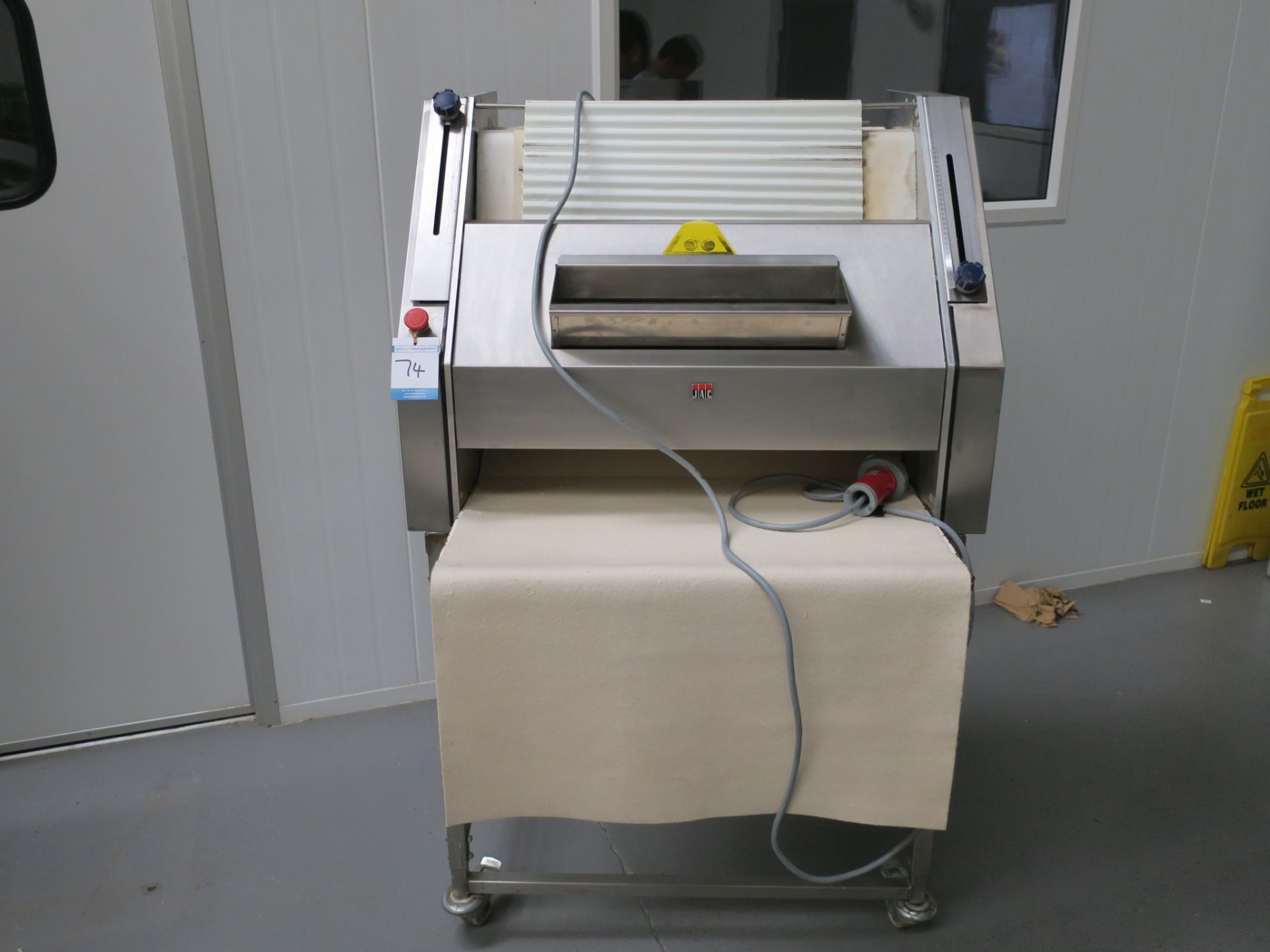 * JAC Pastry Sheeter (450mm wide roller) and Mobile Stand. Please note this lot is located at Unit