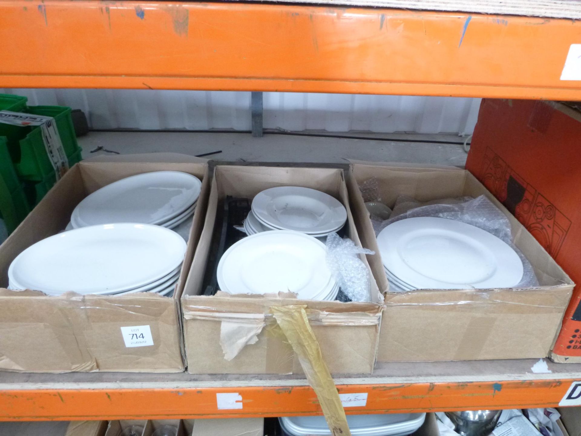 3 x Boxes of Restaurant Cutlery and Plates etc
