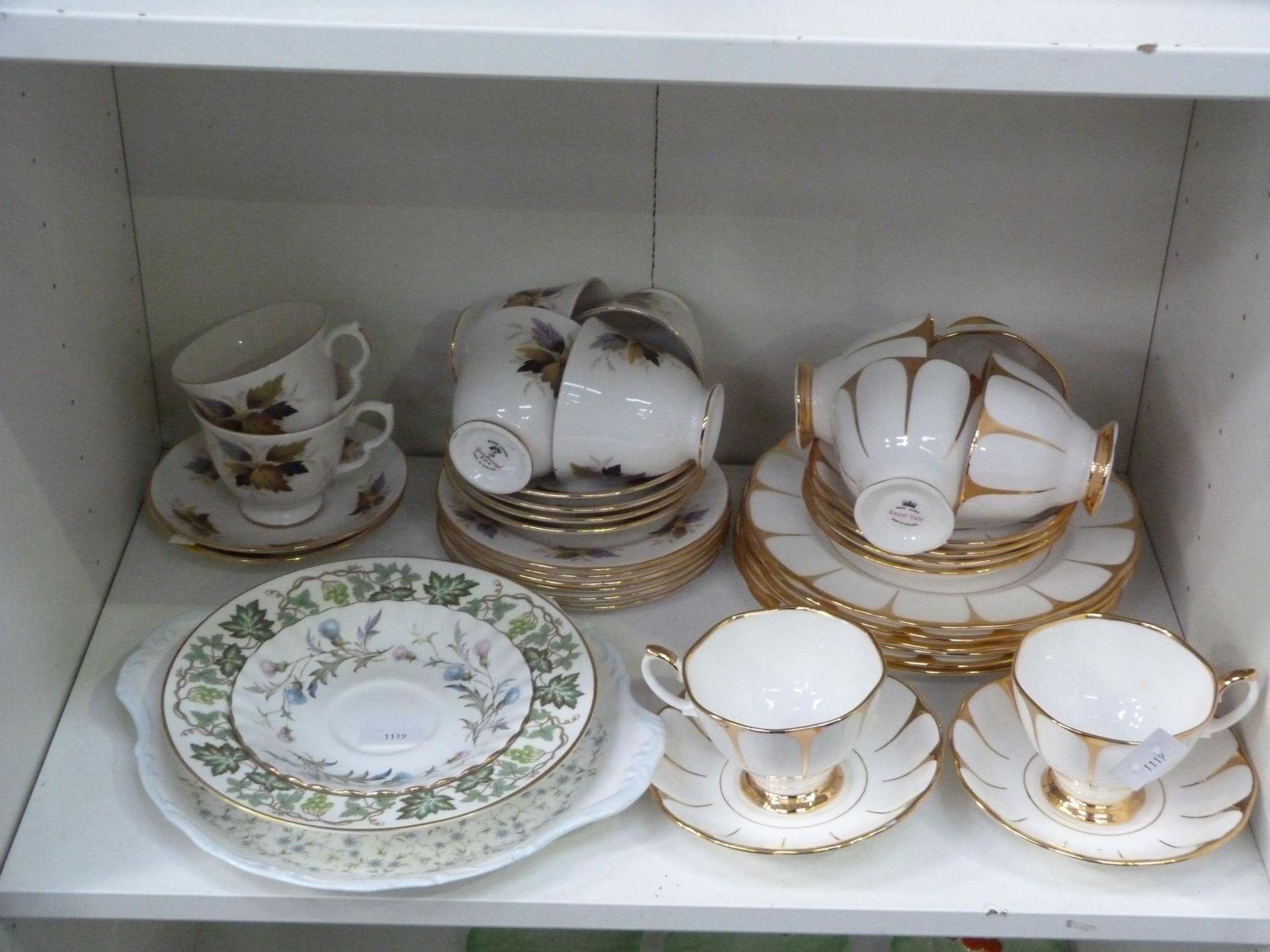 Four shelves to include an assortment of Ceramics such as Royal Vale Tea Set (17), Royal Albert ' - Image 2 of 5