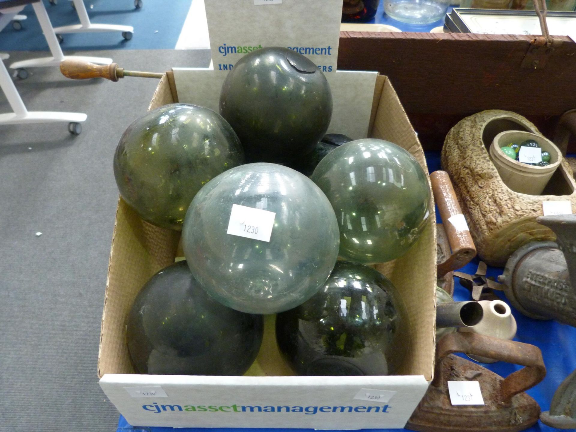 A Total of 18 Glass Spheres/Bouyancy Aids for Fishing Nets (est £25-£50) - Image 2 of 2