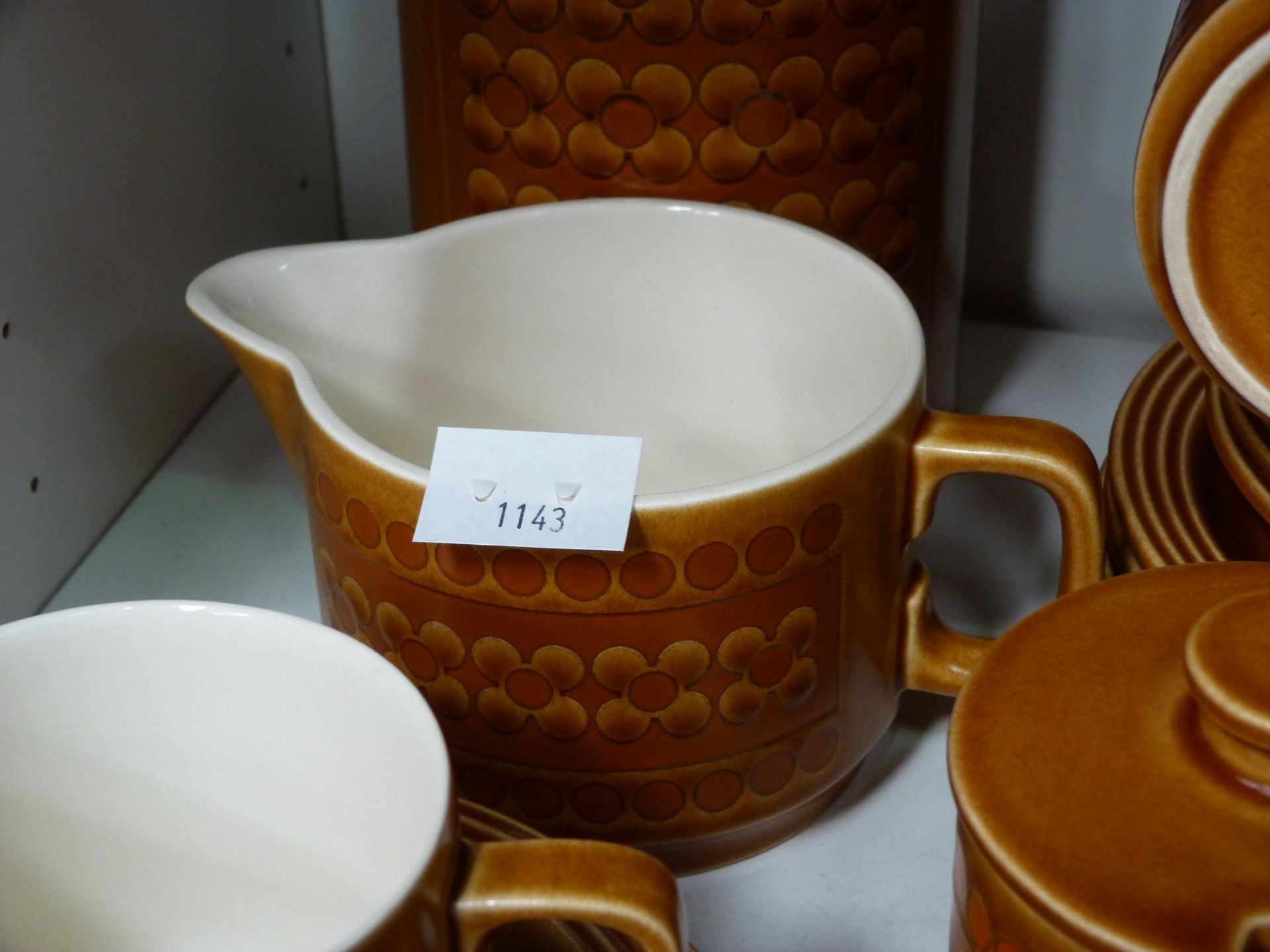 A 'Full Set' of Hornsea 'Saffron' Pottery to include a coffee , Tea and Dinner Service (chipped milk - Image 4 of 4