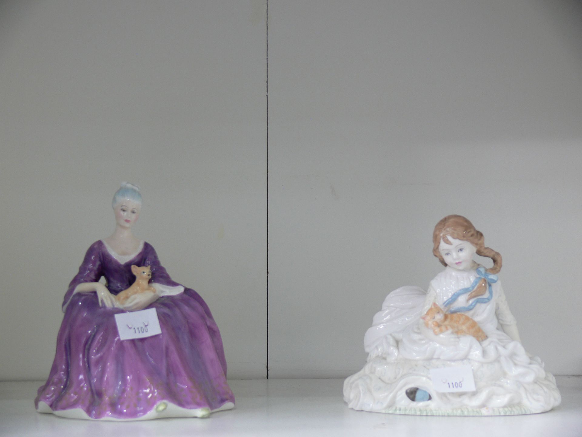 A Royal Doulton 'Charlotte' Figurine (H.N 2421) and a Royal Worcester Limited Edition 'Safe at Last'