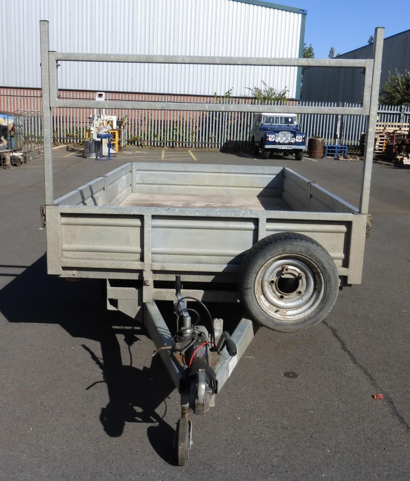 Indespension FB26 Galvanised Twin Axle Drop Side Plant Trailer, S/N: 076974A, GWT 2600Kg, 3m x 1.68m - Image 2 of 8