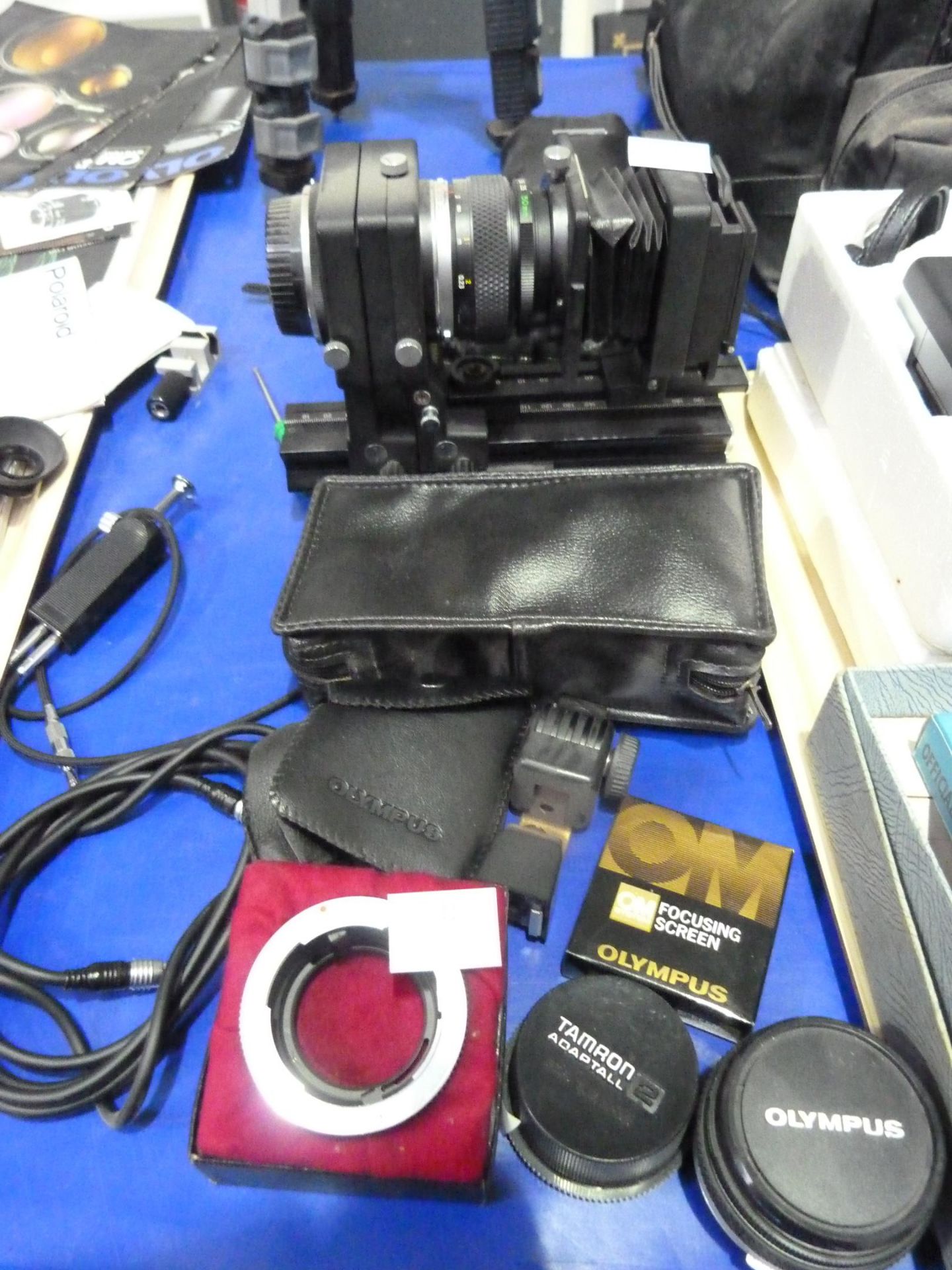 A selection of filming items/accessories to include a Unitor Focussing Track Slide Copier, a Slik