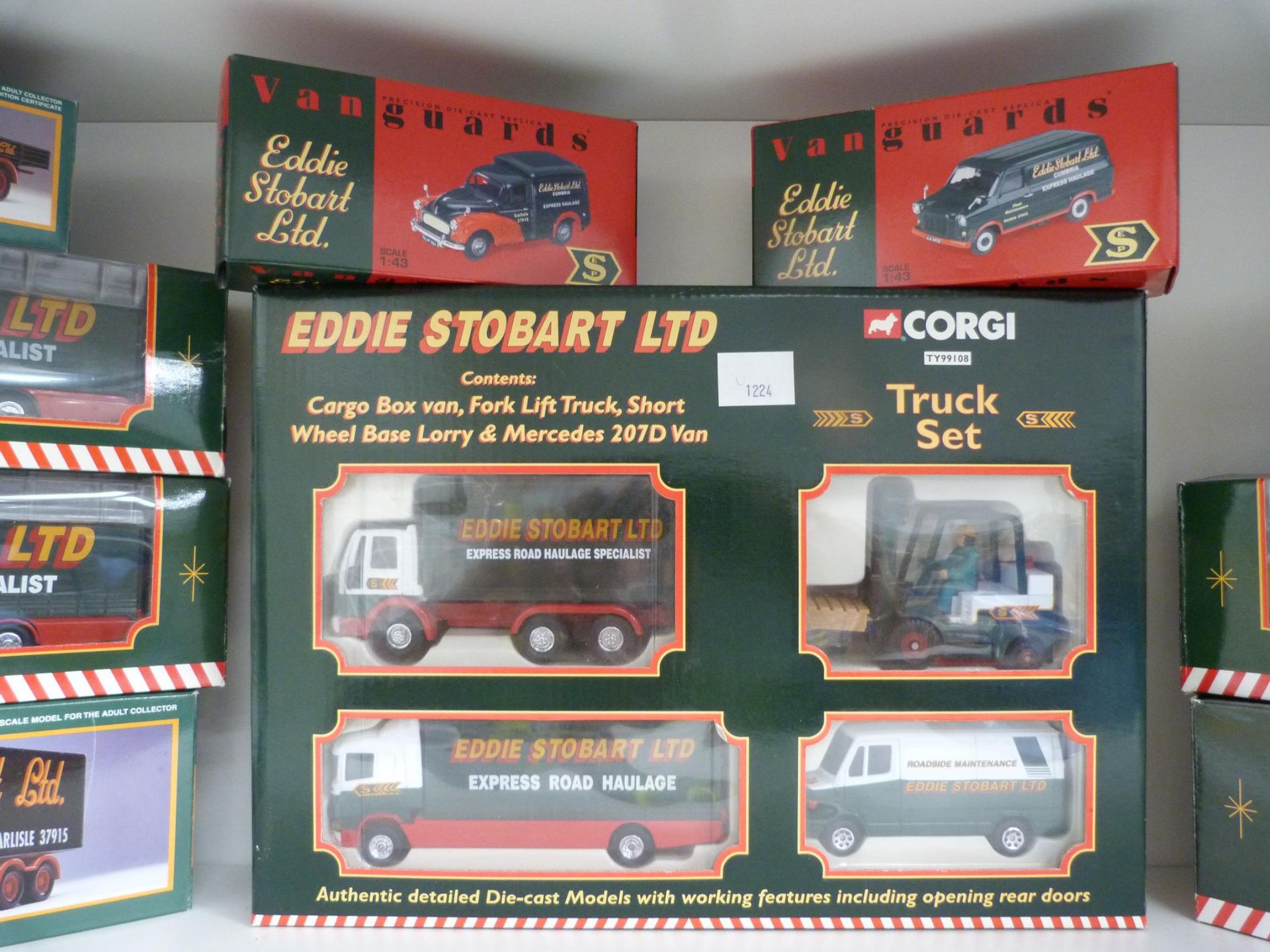 A shelf of Eddie Stobart Ltd, mainly boxed Diecast Vehicles to include a Truck Set, Volvo Skeletal - Image 3 of 5