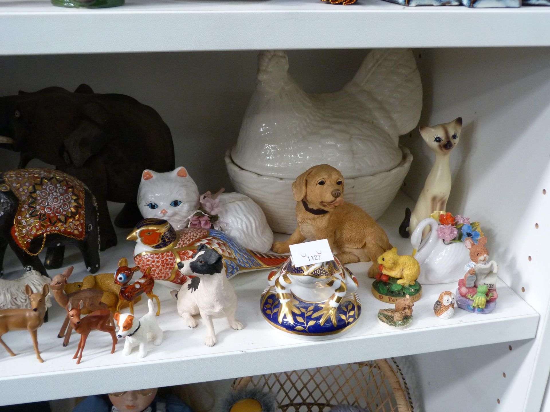 Three shelves to include a selection of Human and Animal Figurines such as five Goebel Children - Image 11 of 13