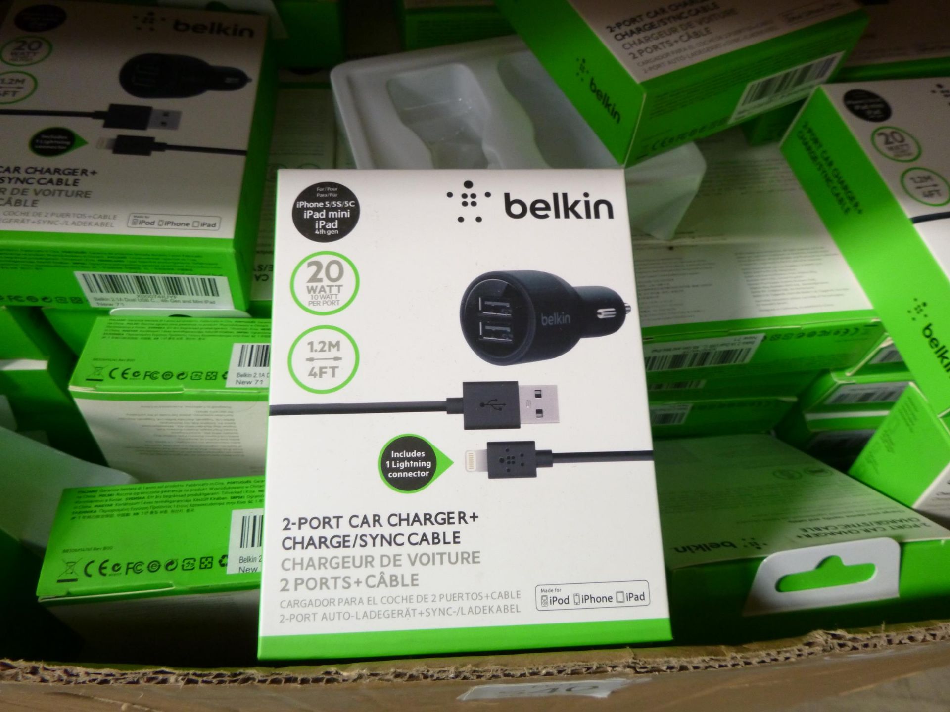 * A Large Qty of Belkin 2-Port Apple Car Chargers qty approx 200 - Bild 2 aus 2