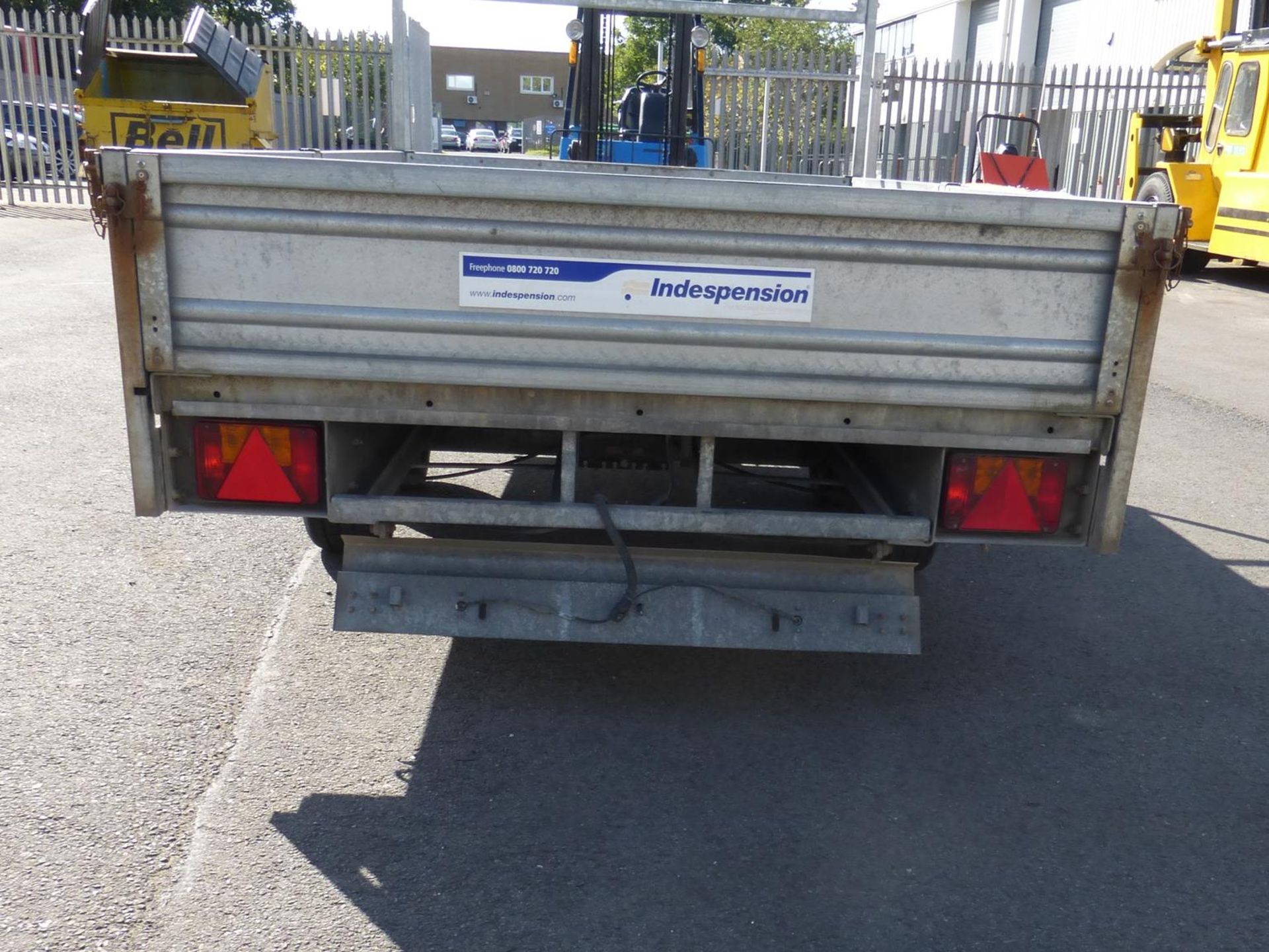 Indespension FB26 Galvanised Twin Axle Drop Side Plant Trailer, S/N: 076974A, GWT 2600Kg, 3m x 1.68m - Image 4 of 8