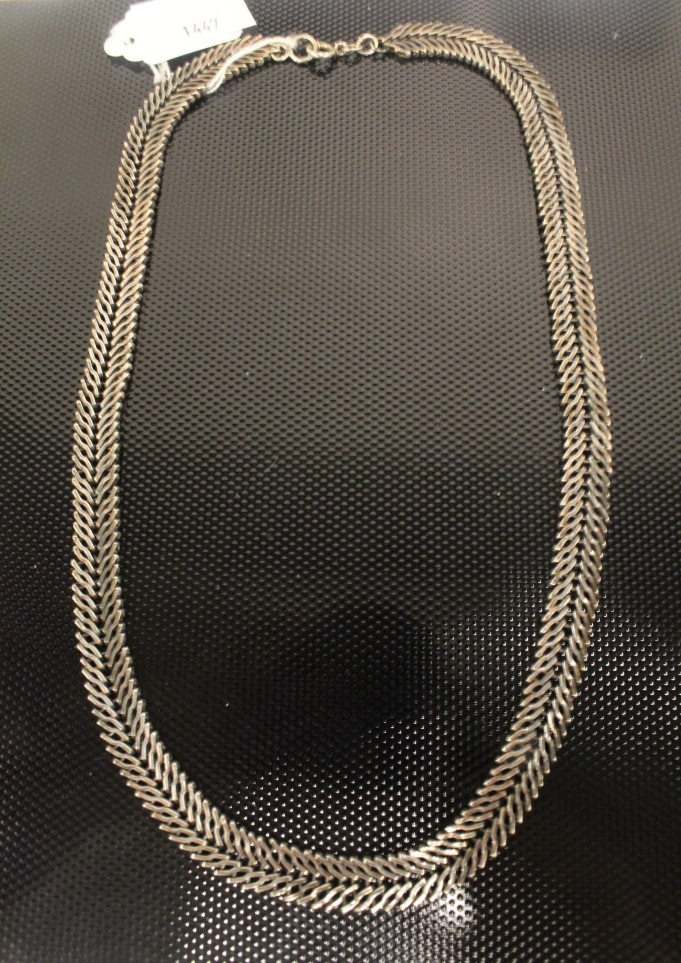 A ·925 Silver flexible long Neck chain 50gms together with a small 9ct Gold signet Ring. (2) ( - Image 2 of 4