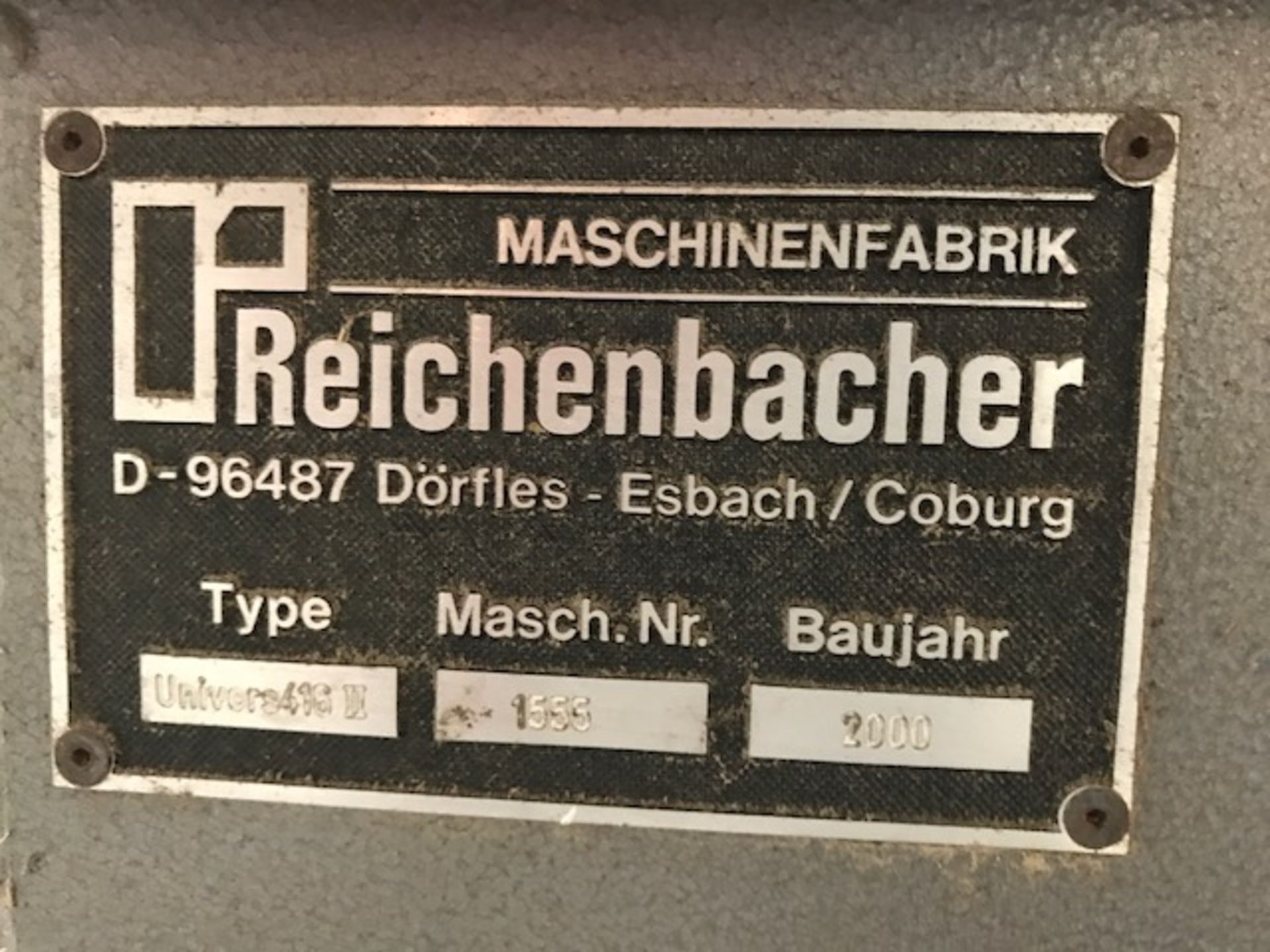 * 2000 Reichenbacher Type Univers 41611 CNC Router with Siemens Sinumerik CNC Control; S/N: 1555; - Image 5 of 6