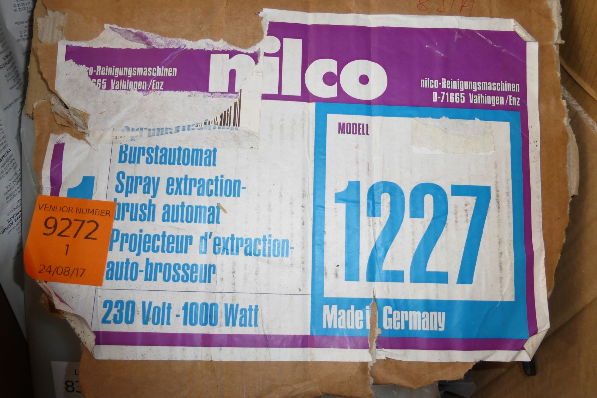 Nilco Model 1227 Carpet Cleaner 1000W 230V - Image 3 of 3