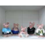 This is a Timed Online Auction on Bidspotter.co.uk, Click here to bid. Five 'Wade' ceramic Natwest