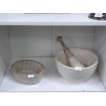 This is a Timed Online Auction on Bidspotter.co.uk, Click here to bid. A large ceramic Pestle and