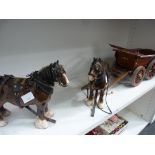 This is a Timed Online Auction on Bidspotter.co.uk, Click here to bid. Two Beswick Shire Horses with