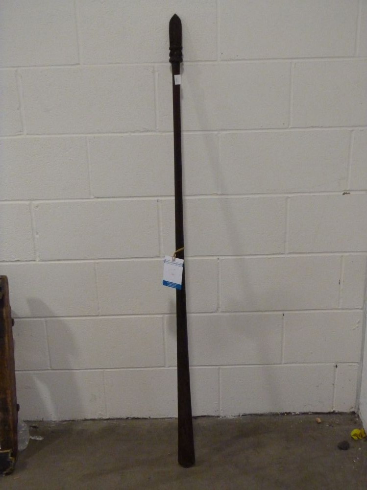 This is a Timed Online Auction on Bidspotter.co.uk, Click here to bid. A Hardwood Maori Taiaha