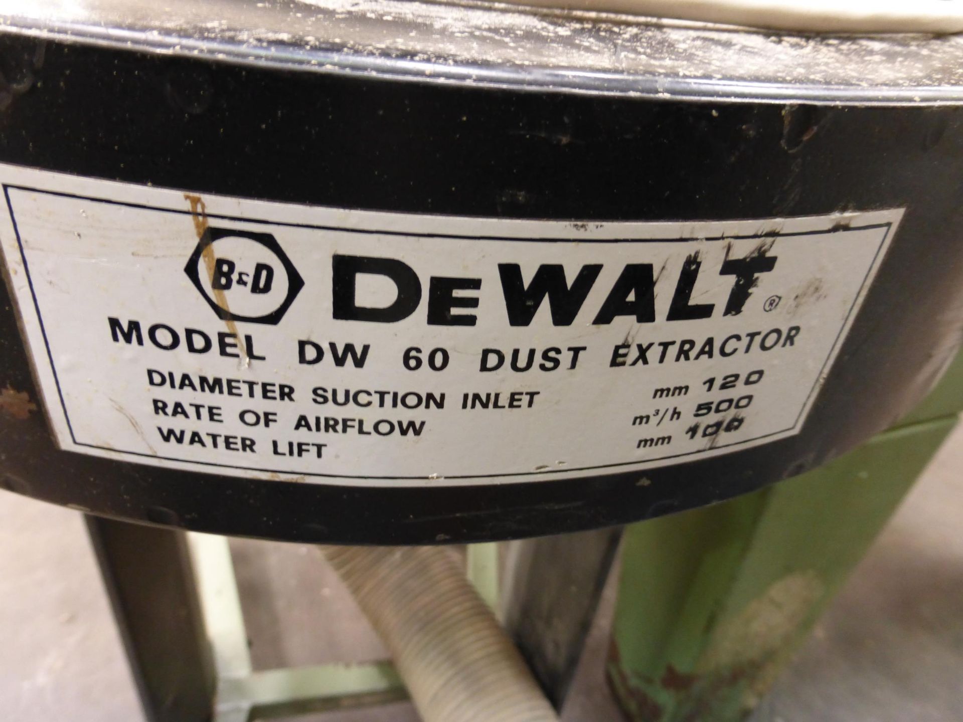 A Dewalt DW60 Single Bag Dust Extractor, 240V. Please note there is a £10 plus VAT lift out fee on - Image 2 of 2