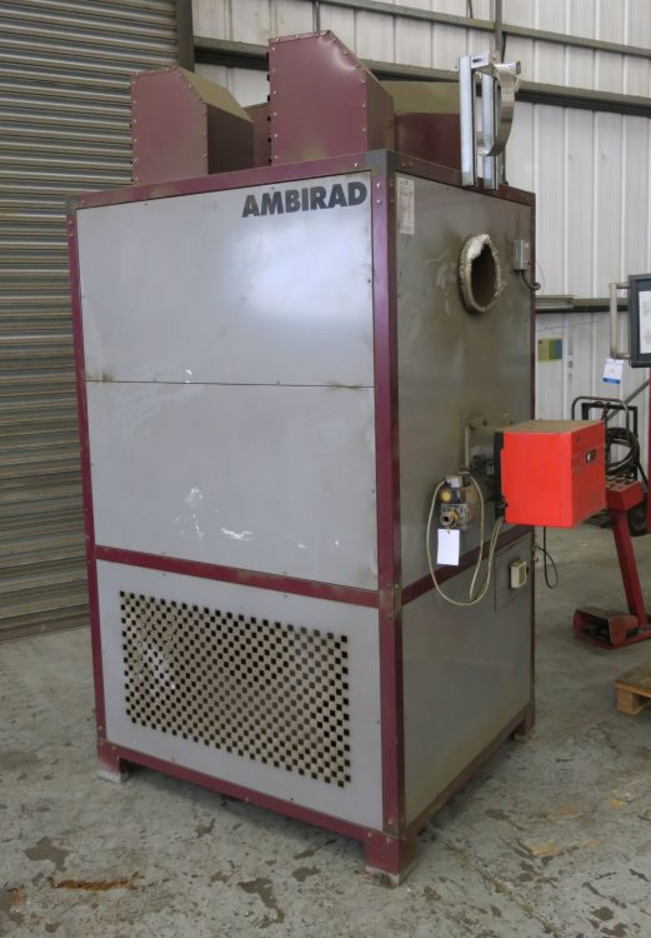 * Ambirad. Gas fired Industrial Air Heater, Model VCHE180, S/N: 034501855