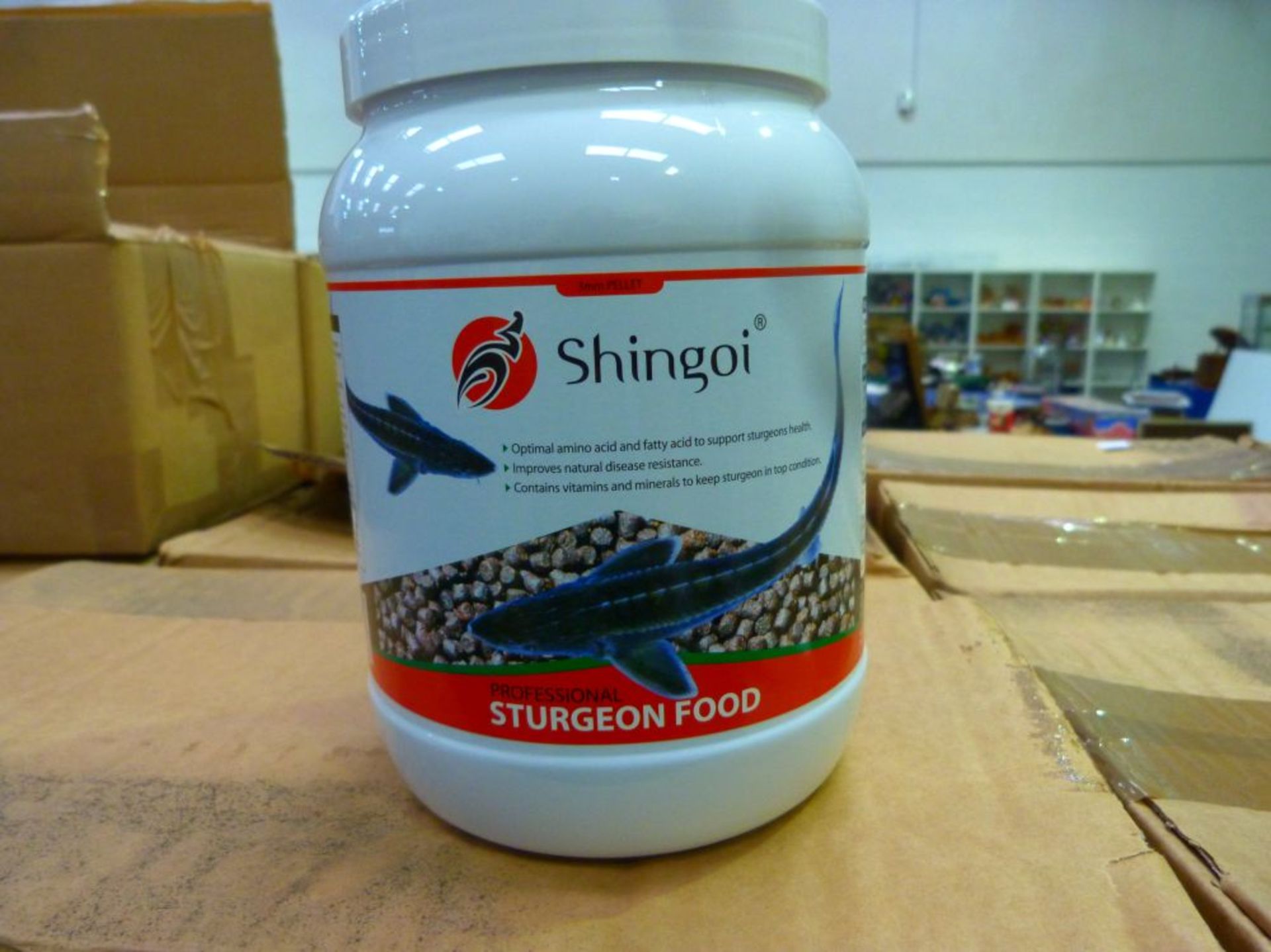 * 24 units Sturgeon Food, 3mm Pellet. Expired 2010/2011. RRP £119.76.