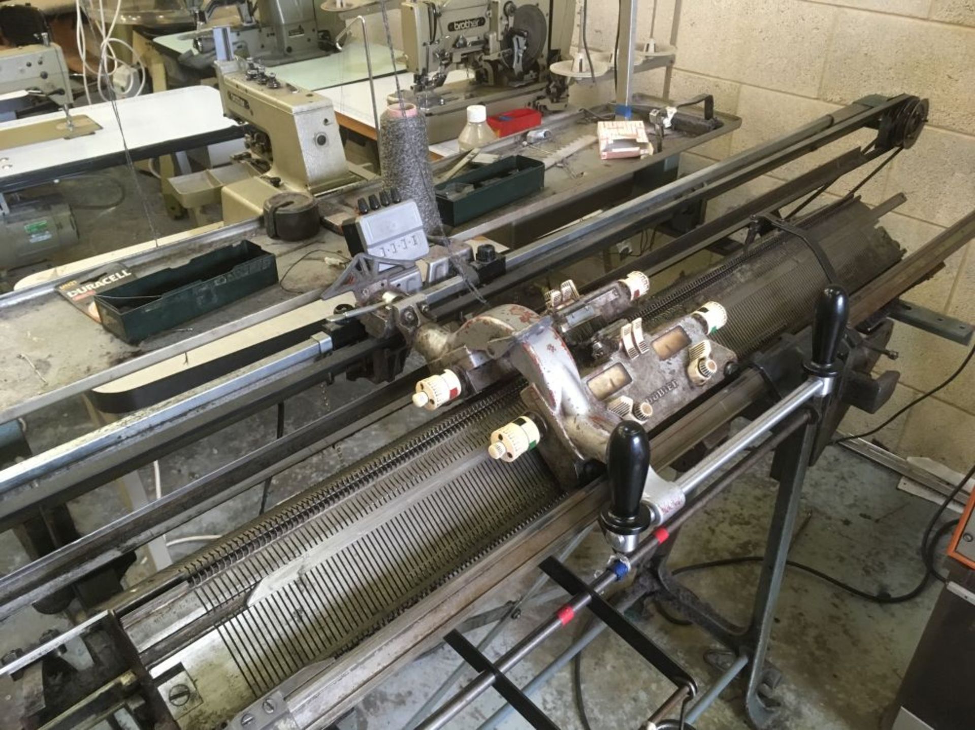 * Dubied 1 metre Manual/Motorised Knitting Machine. The goods are located at Unit 11 Poplar Road