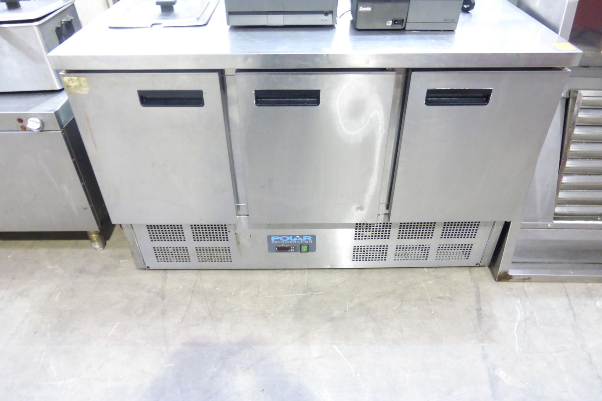 * A Polar Refrigeration Triple Stainless Steel Fridge Unit. Please note there is a £10 Lift out