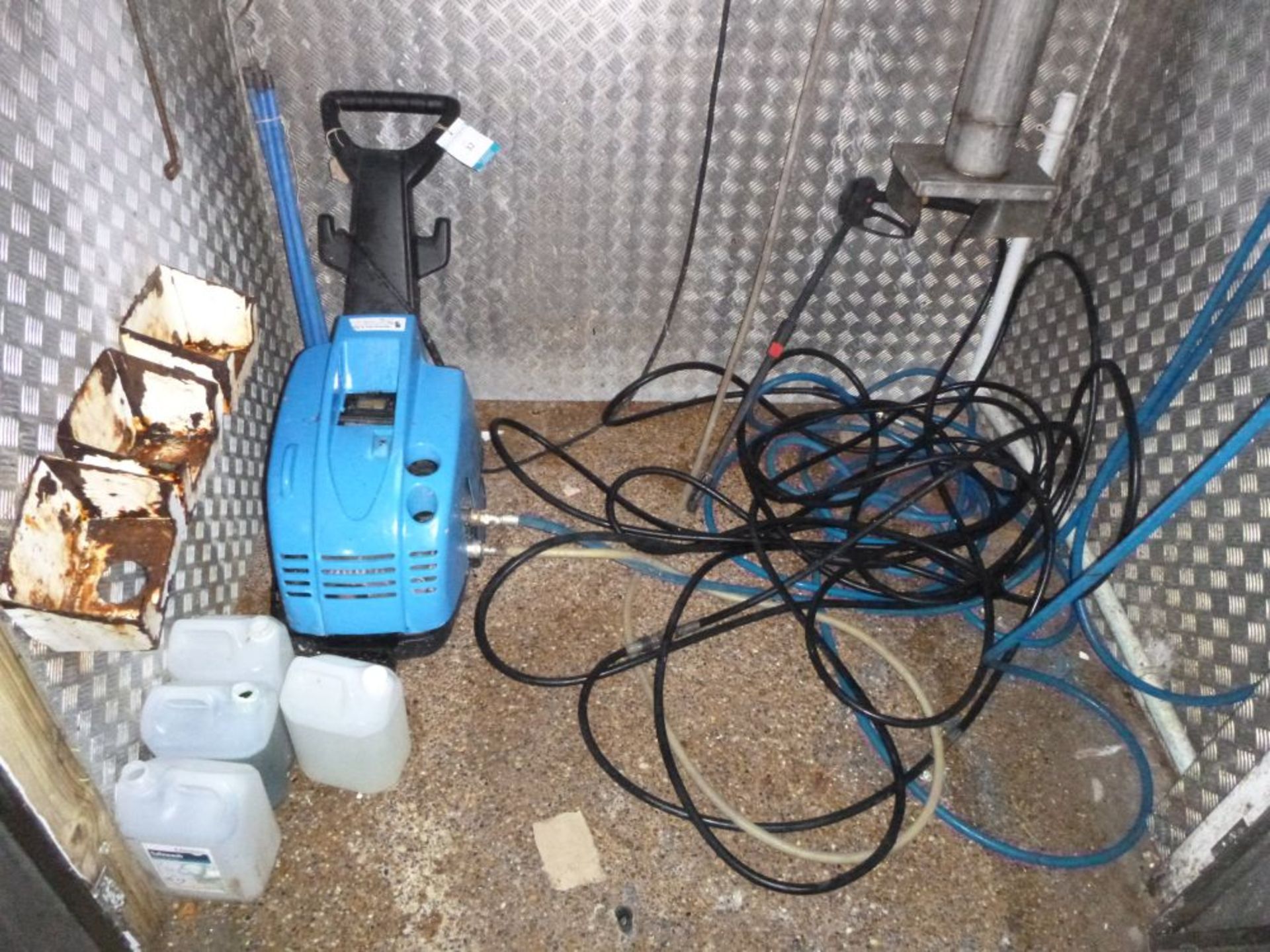 * Pressure Washer (240v), hose, lance and various chemicals