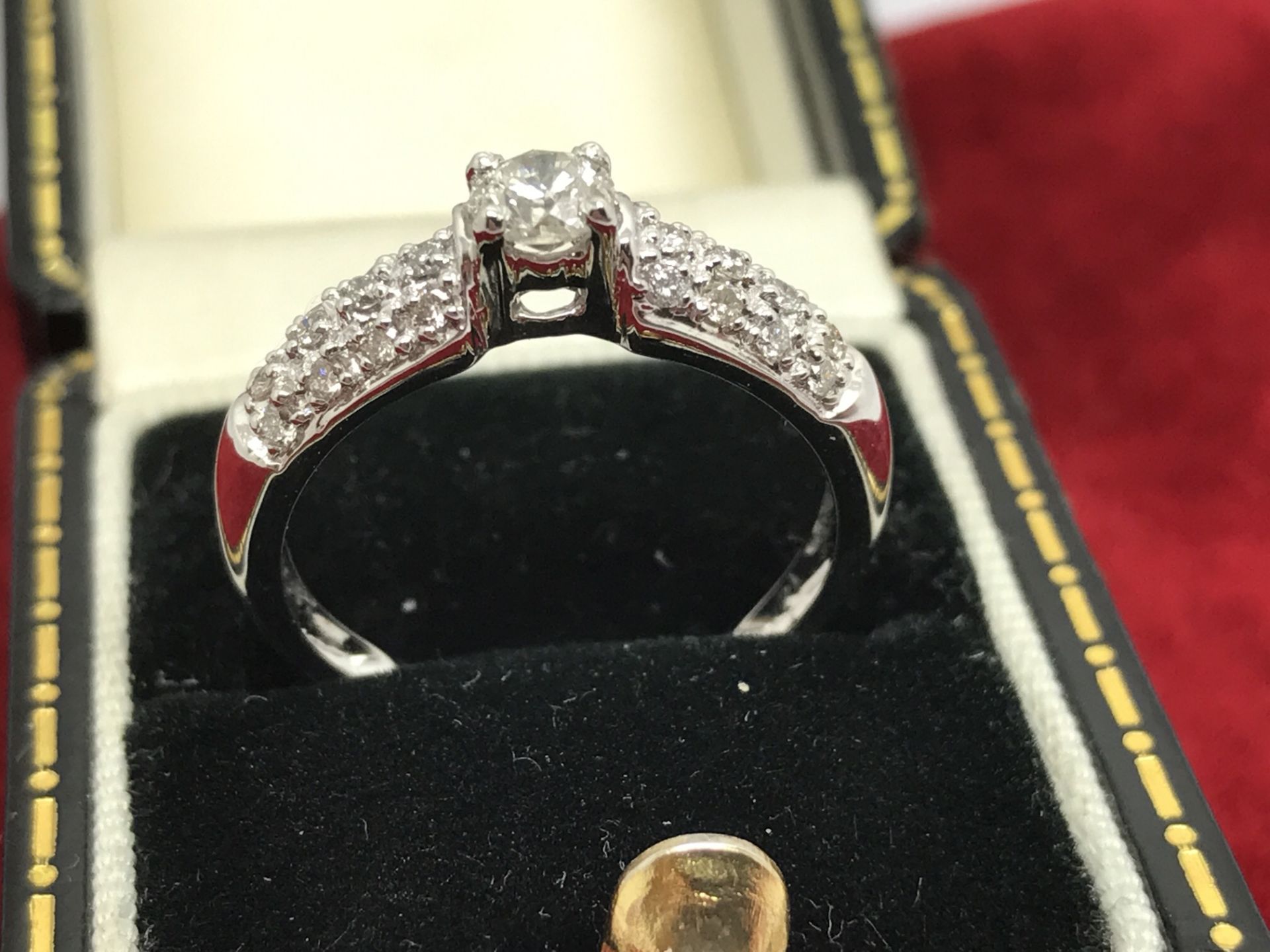 0.51ct DIAMOND RING SET IN WHITE METAL TESTED AS 14ct GOLD **NO RESERVE** - Image 2 of 2