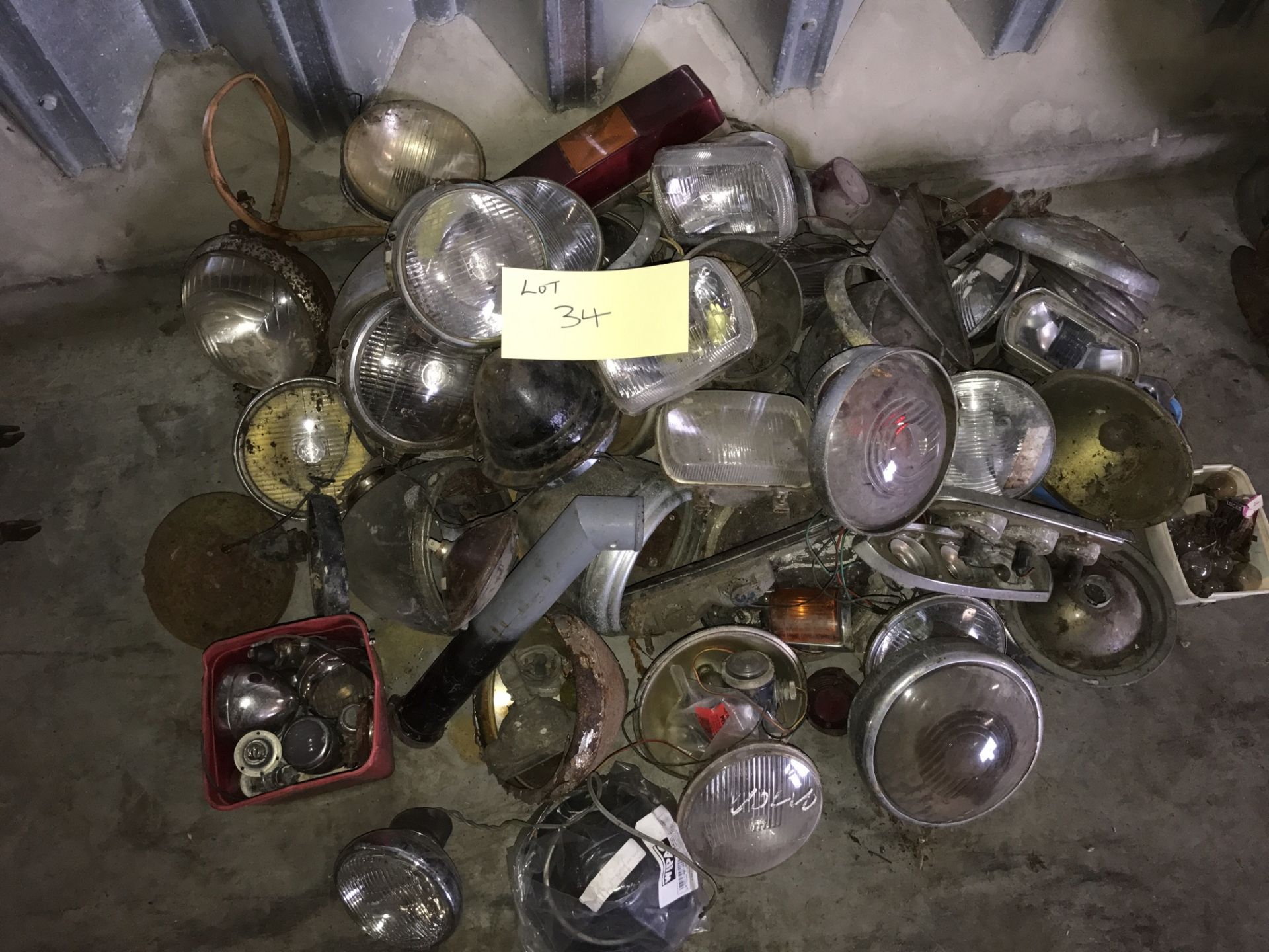 Collection of headlamps and rear lights etc. - NO RESERVE