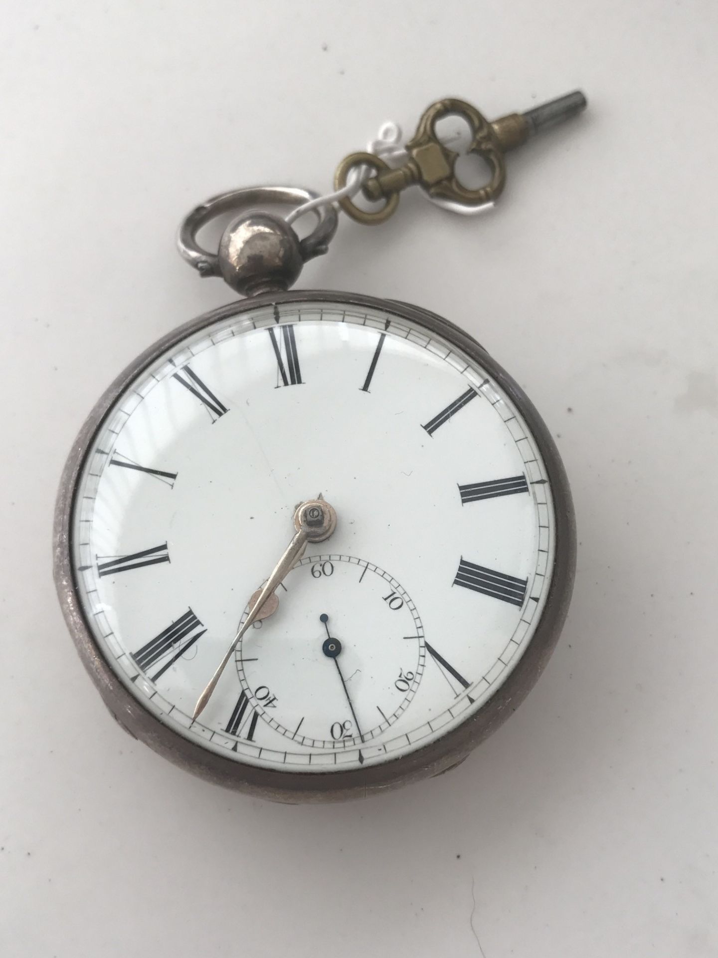 SILVER CASED VERGE POCKET WATCH LONDON 1912