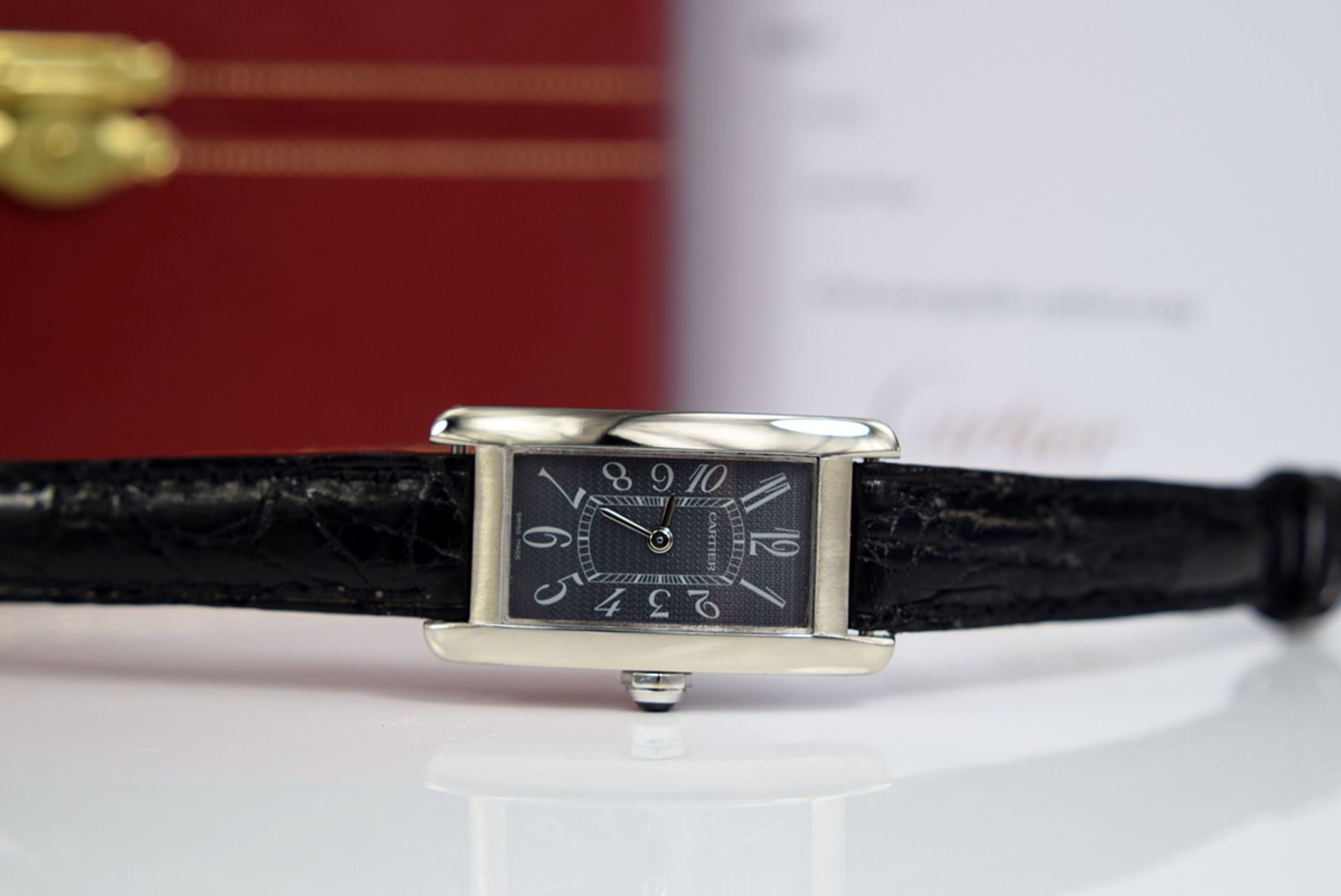 CARTIER 'AMERICAINE' 1713 WG - 18K WHITE GOLD *RARE* GREY DIAL! - Image 7 of 11