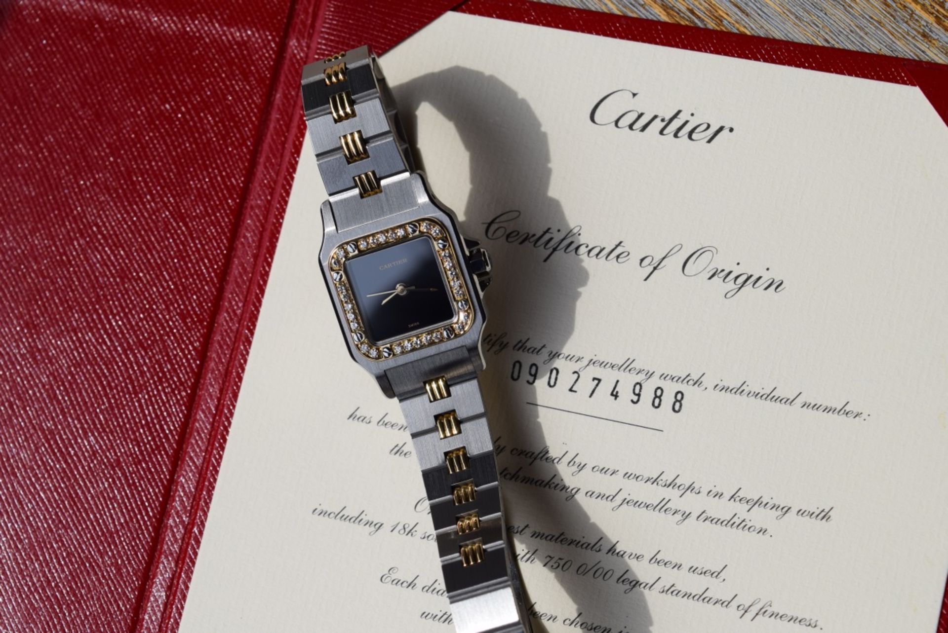 *Beautiful* Ladies Cartier Santos (Rare Edition) - Steel & Gold set with Diamonds - Image 12 of 12